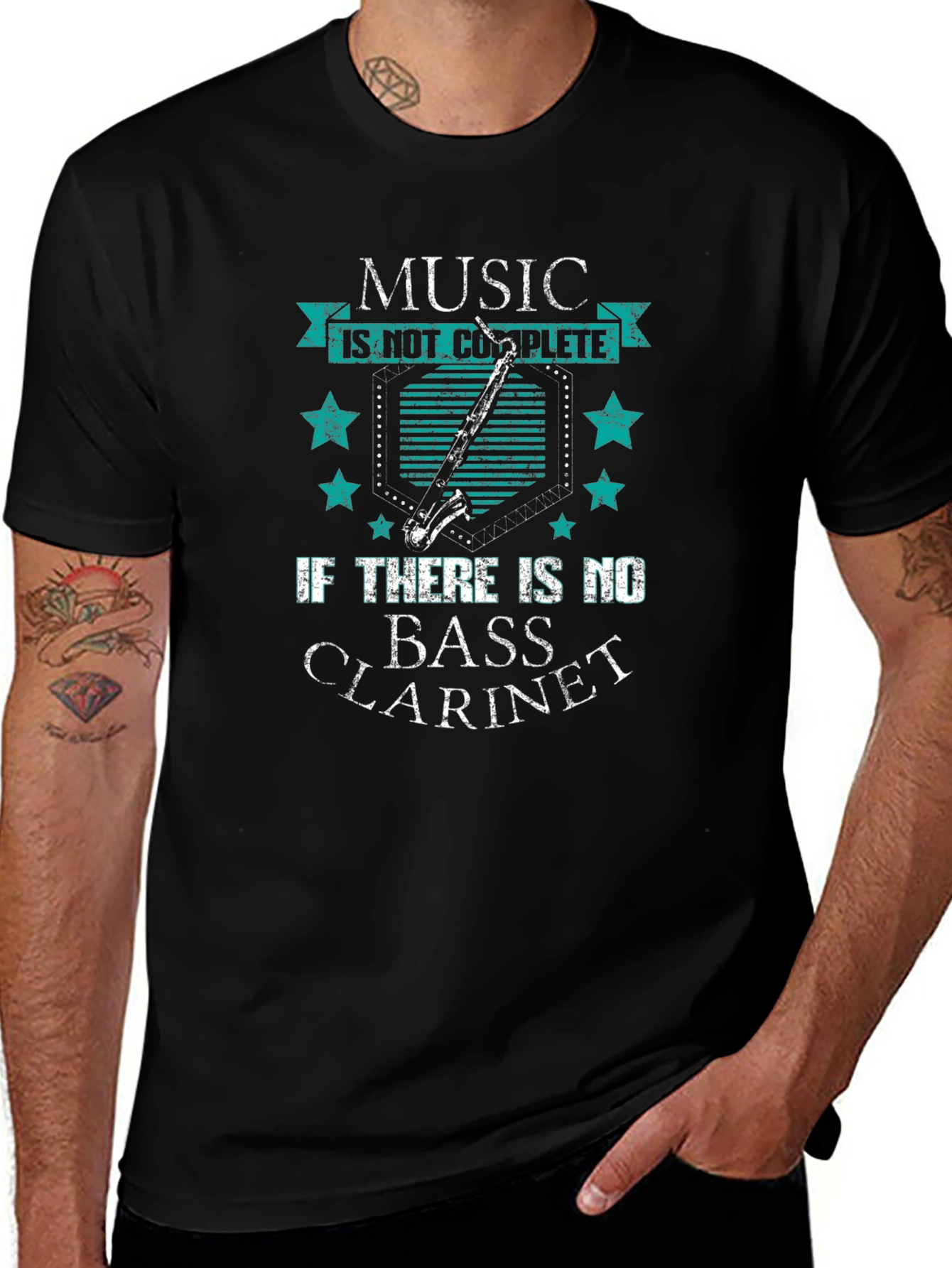 Bass Clarinet T-Shirt: Music is Not Complete