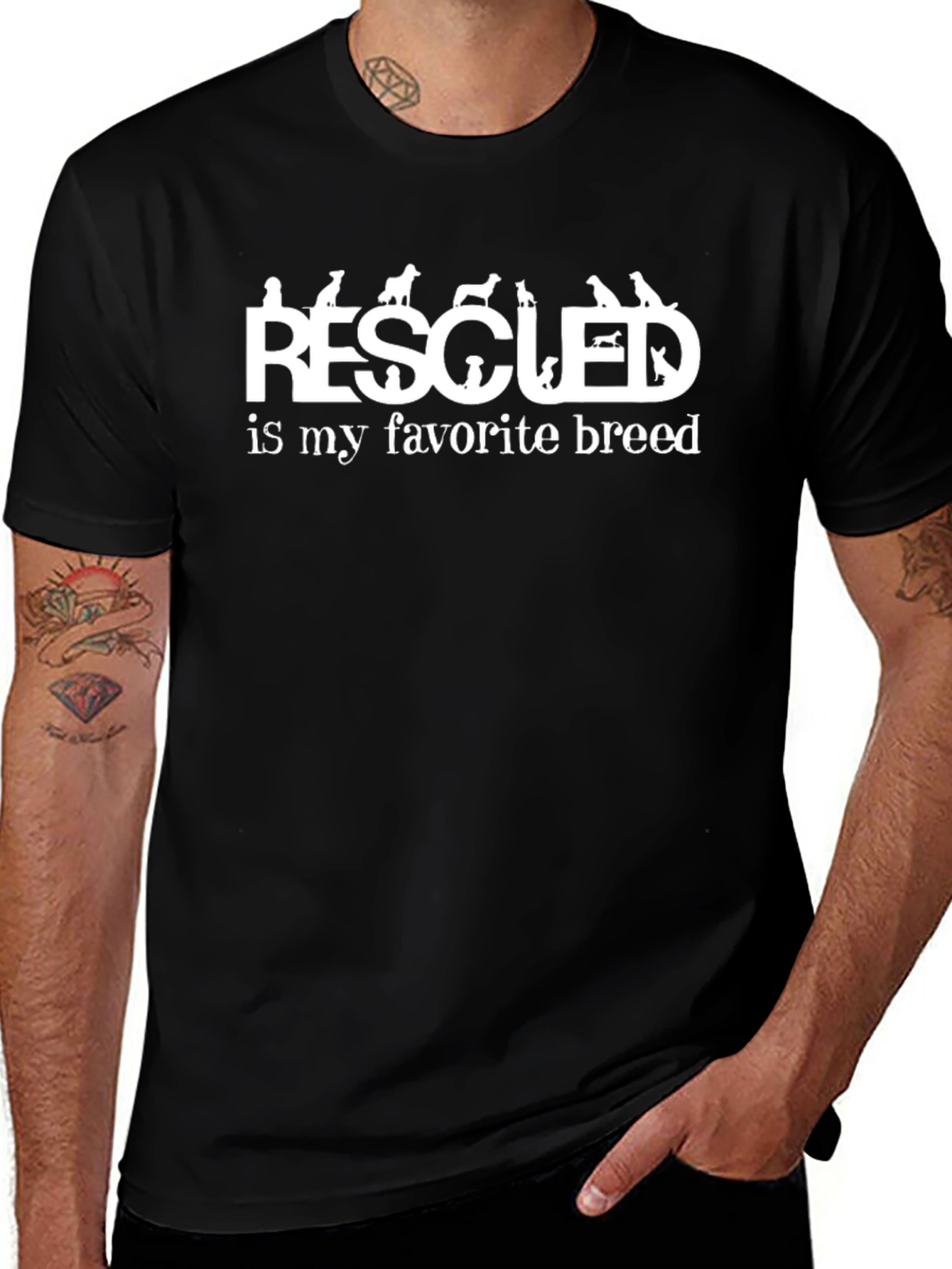 Rescued is My Favorite Breed Dog Lover T-Shirt