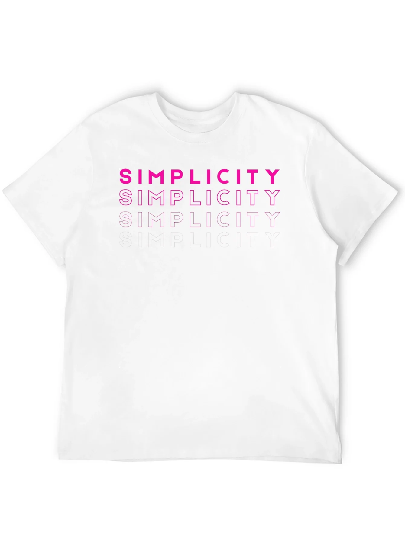 Simplicity Stacked Design Graphic T-Shirt