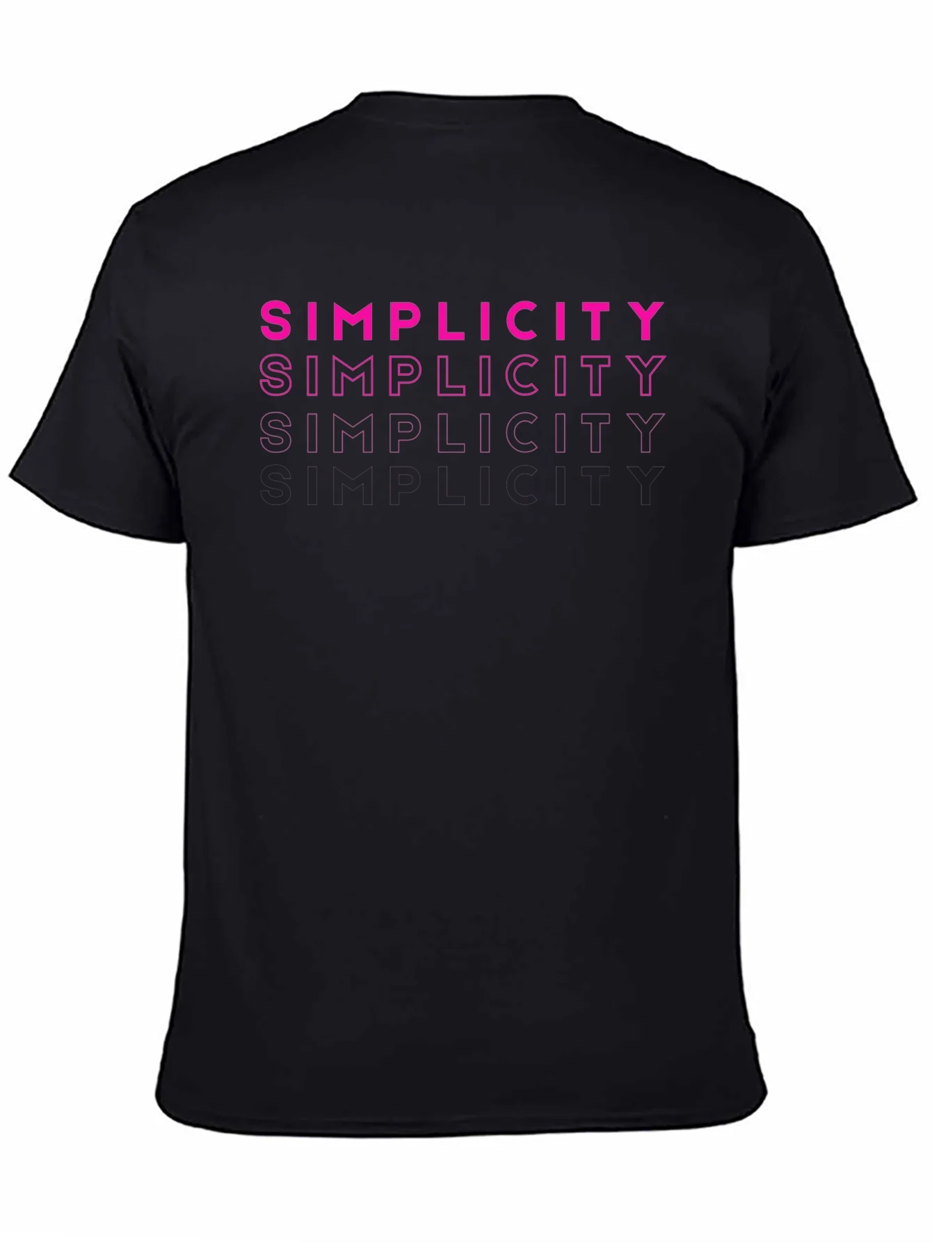 Simplicity Stacked Design Graphic T-Shirt