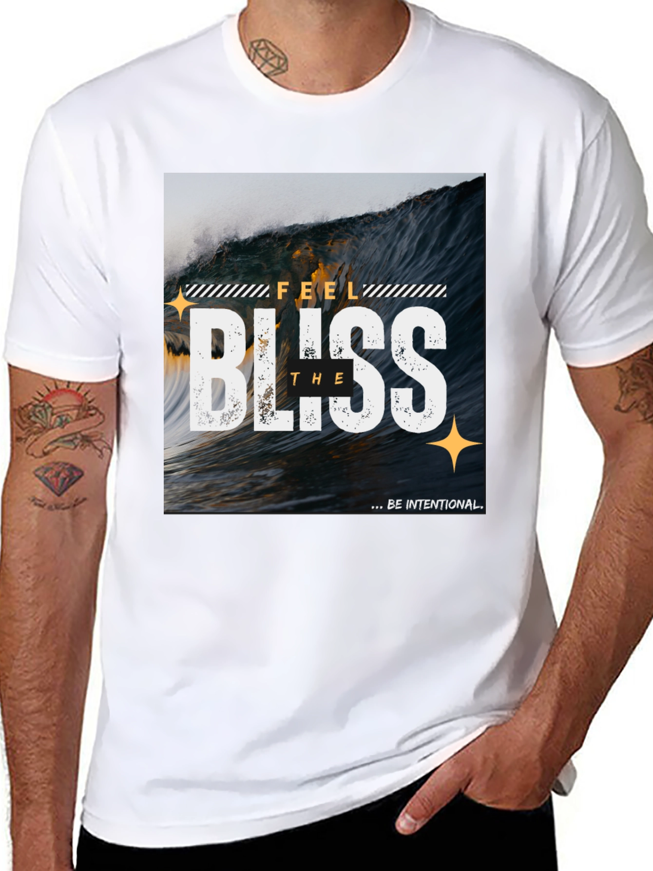 Feel the Bliss Graphic T-Shirt - Black