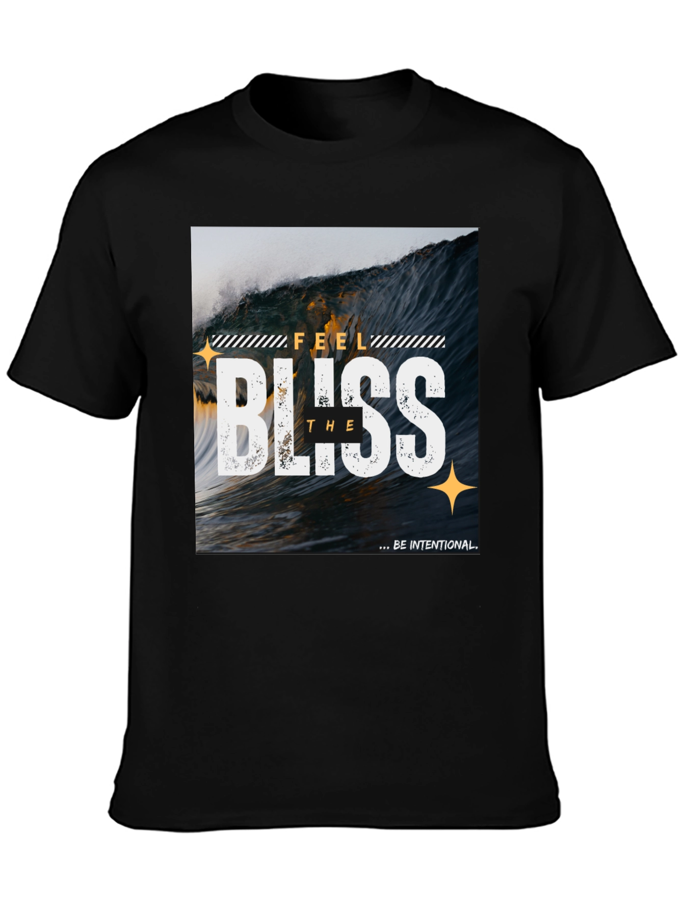 Feel the Bliss Graphic T-Shirt - Black