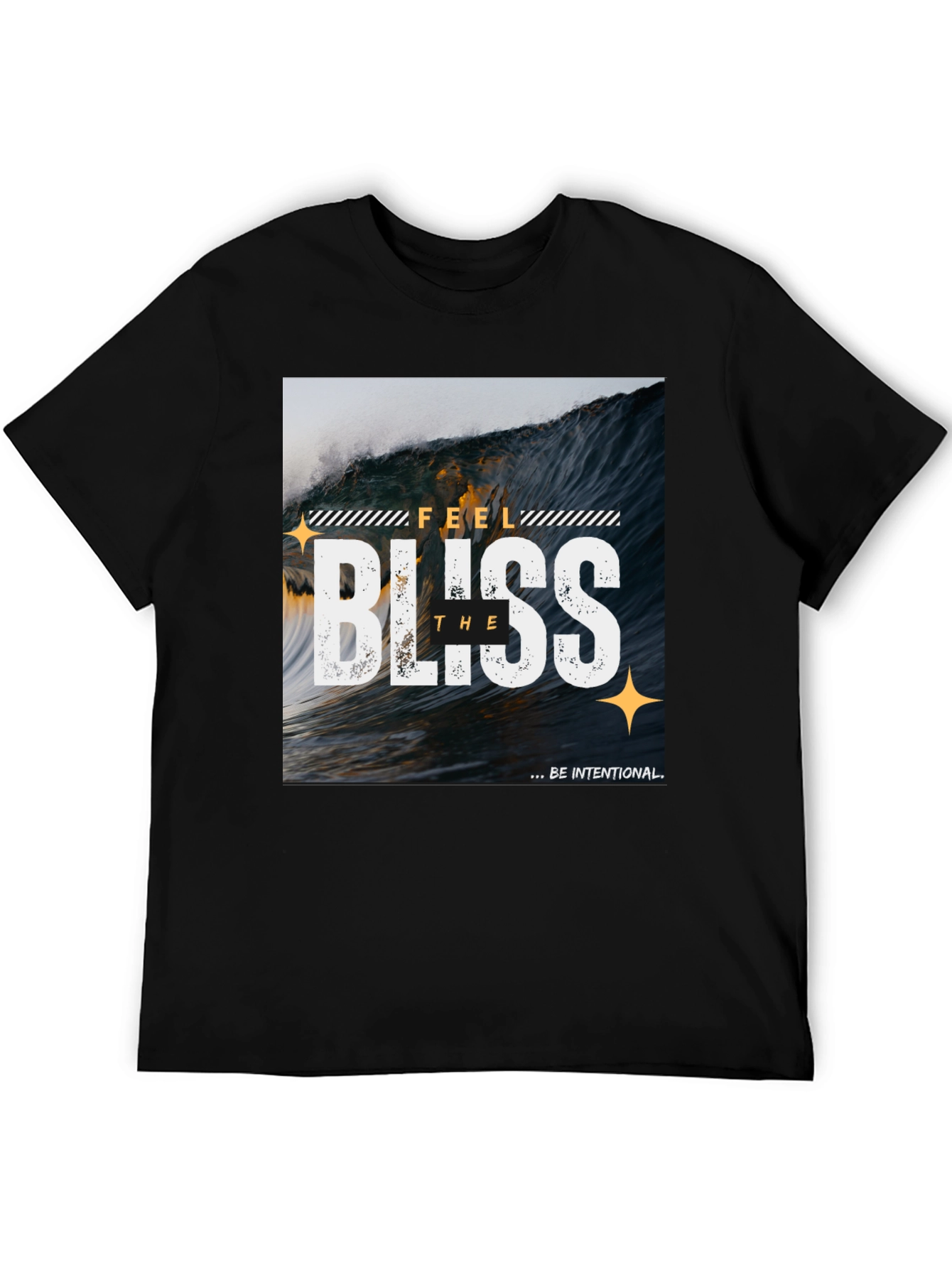 Feel the Bliss Graphic T-Shirt - Black