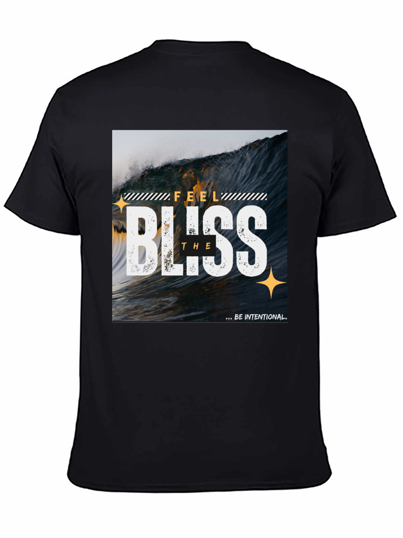Feel the Bliss Graphic T-Shirt - Black