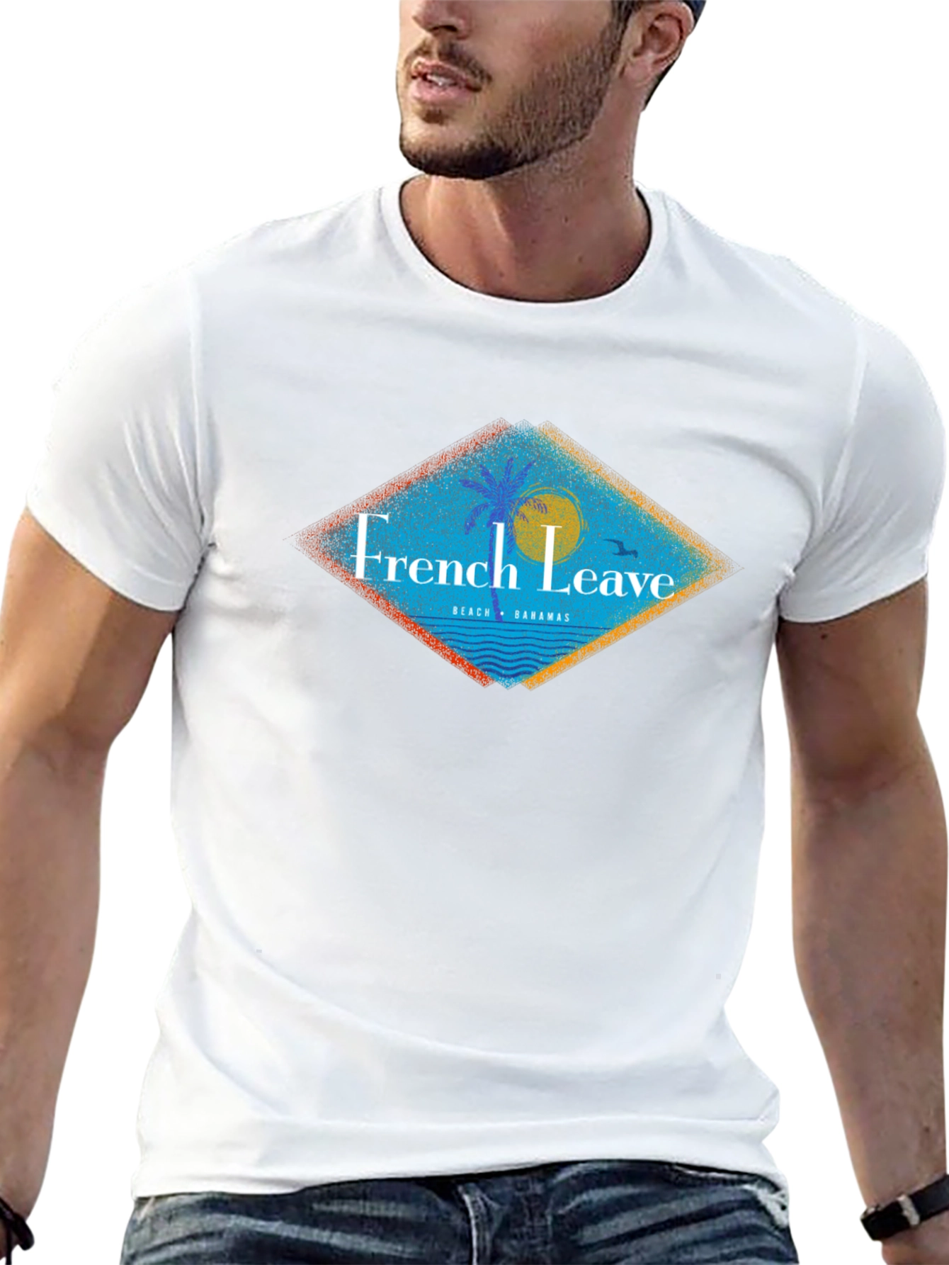 French Leave Beach Bahamas Graphic T-Shirt