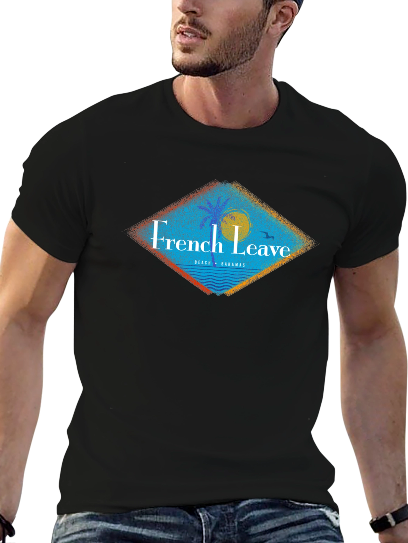 French Leave Beach Bahamas Graphic T-Shirt
