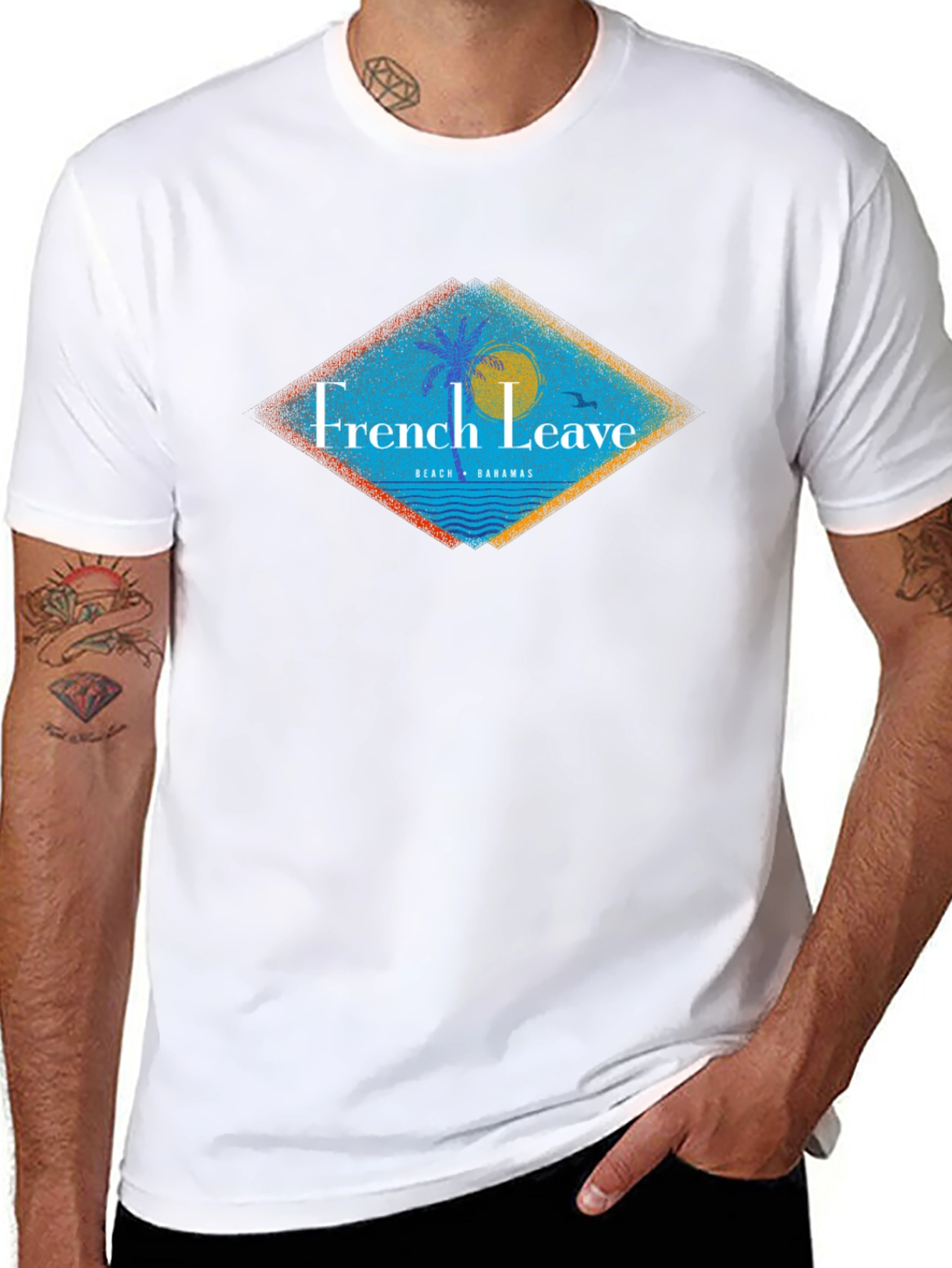 French Leave Beach Bahamas Graphic T-Shirt