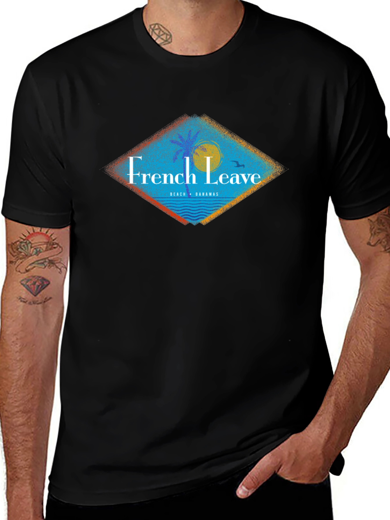 French Leave Beach Bahamas Graphic T-Shirt