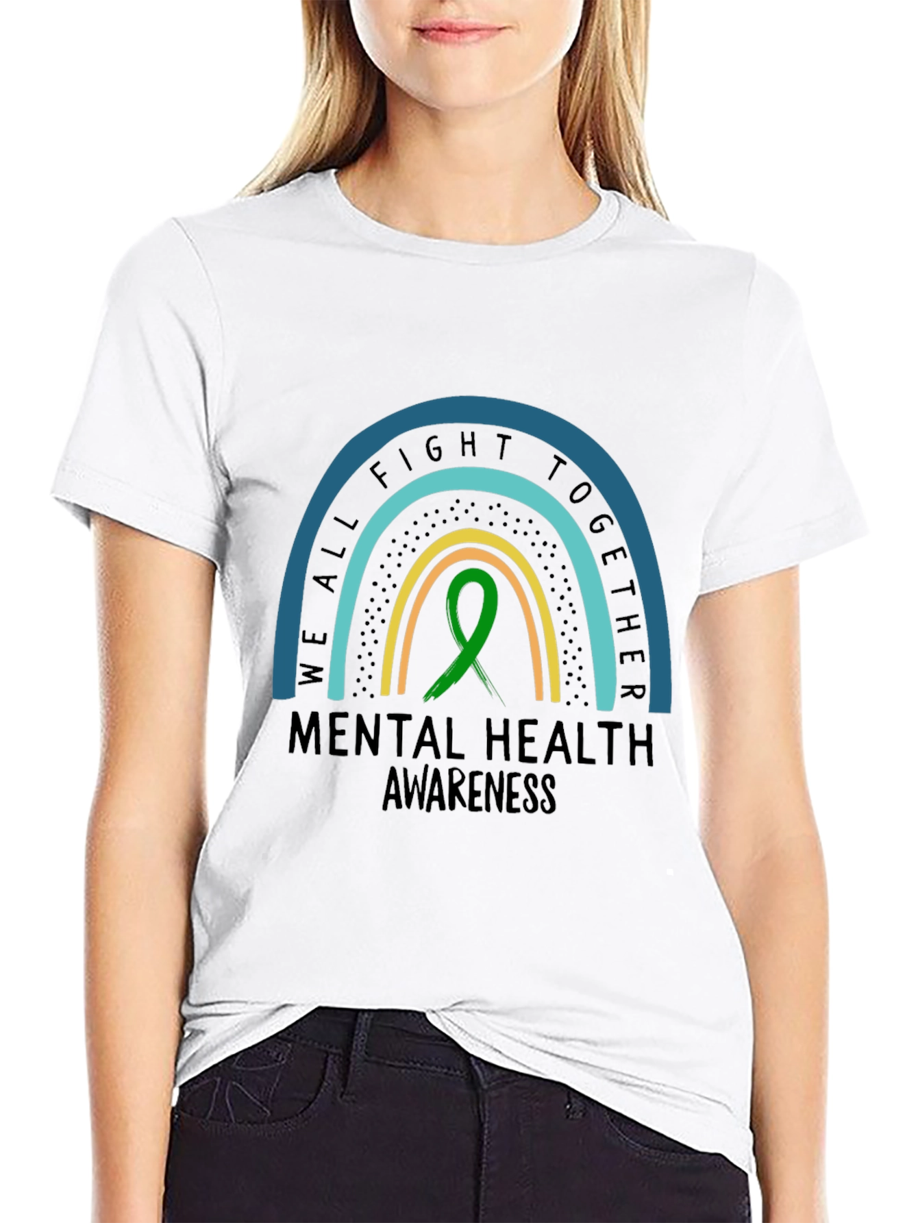Mental Health Awareness Rainbow T-Shirt