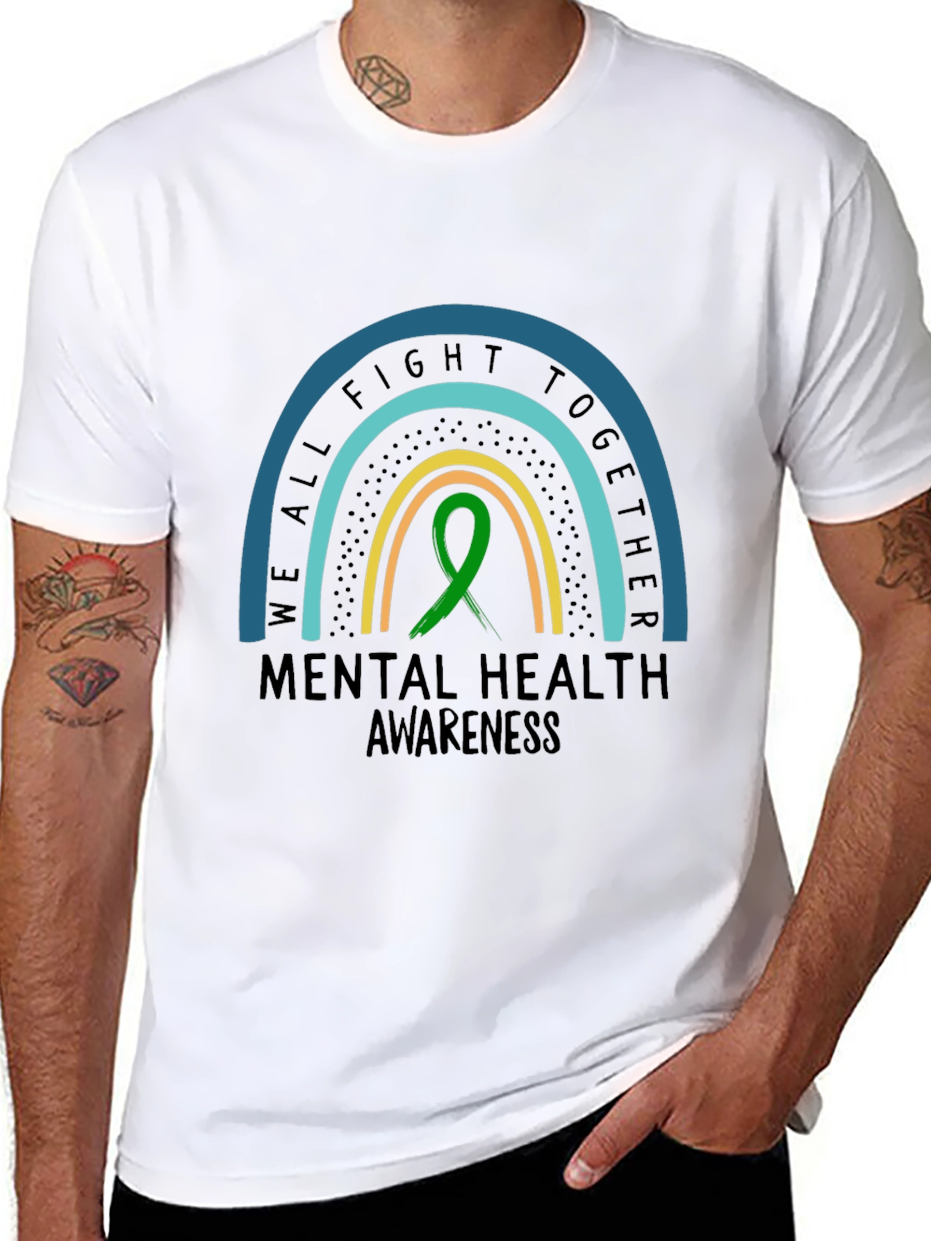 Mental Health Awareness Rainbow T-Shirt