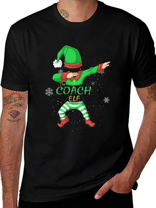The Coach Elf T-Shirt - Holiday Dabbing Design