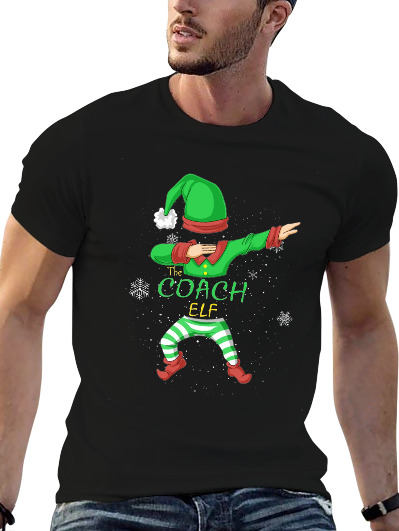The Coach Elf T-Shirt - Holiday Dabbing Design