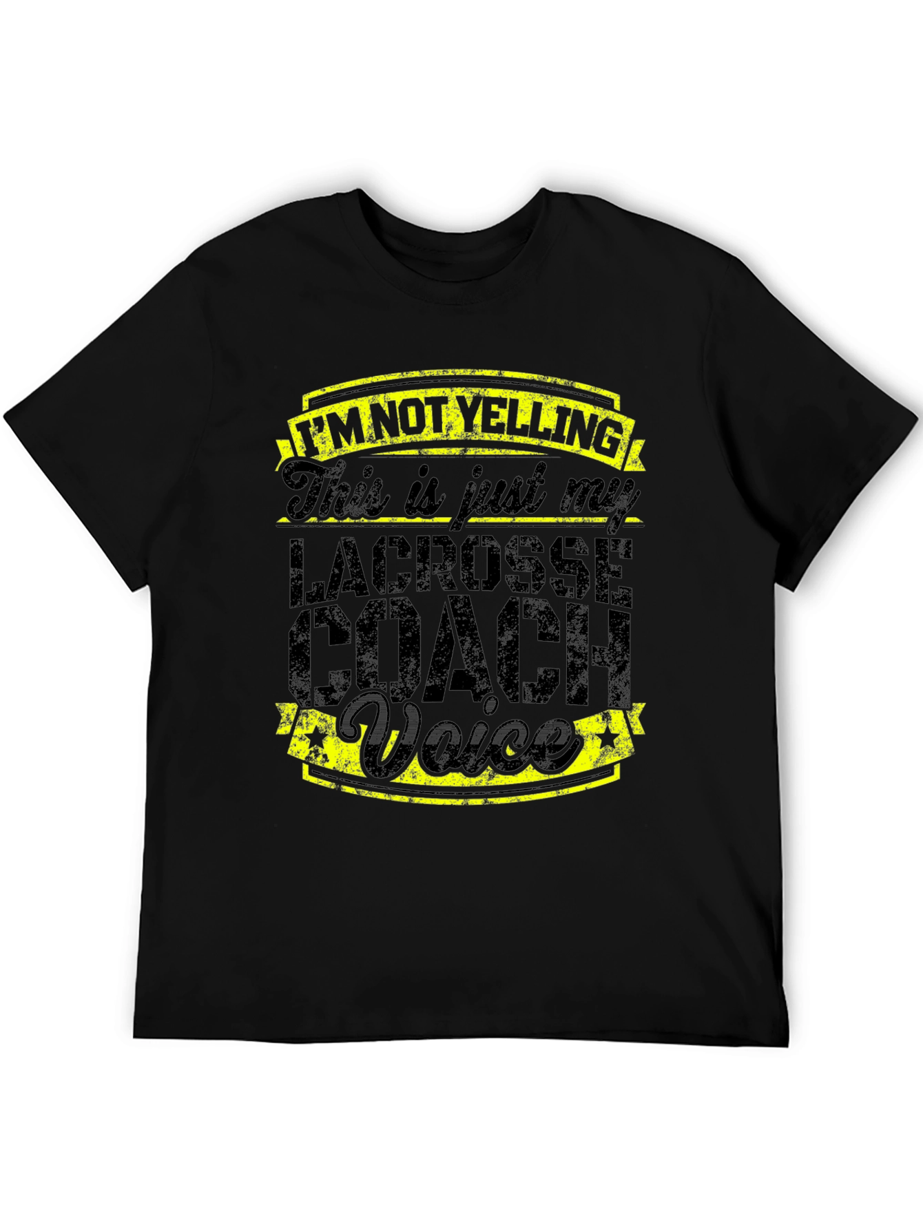 Lacrosse Coach Voice Black T-Shirt
