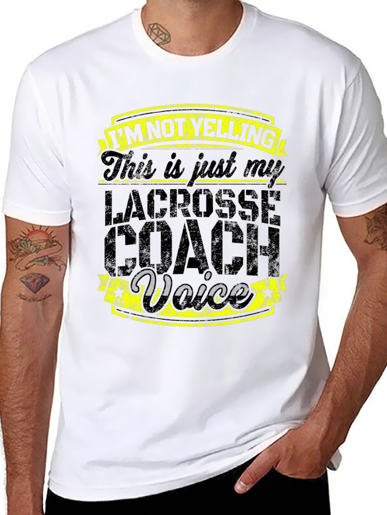 Lacrosse Coach Voice Black T-Shirt