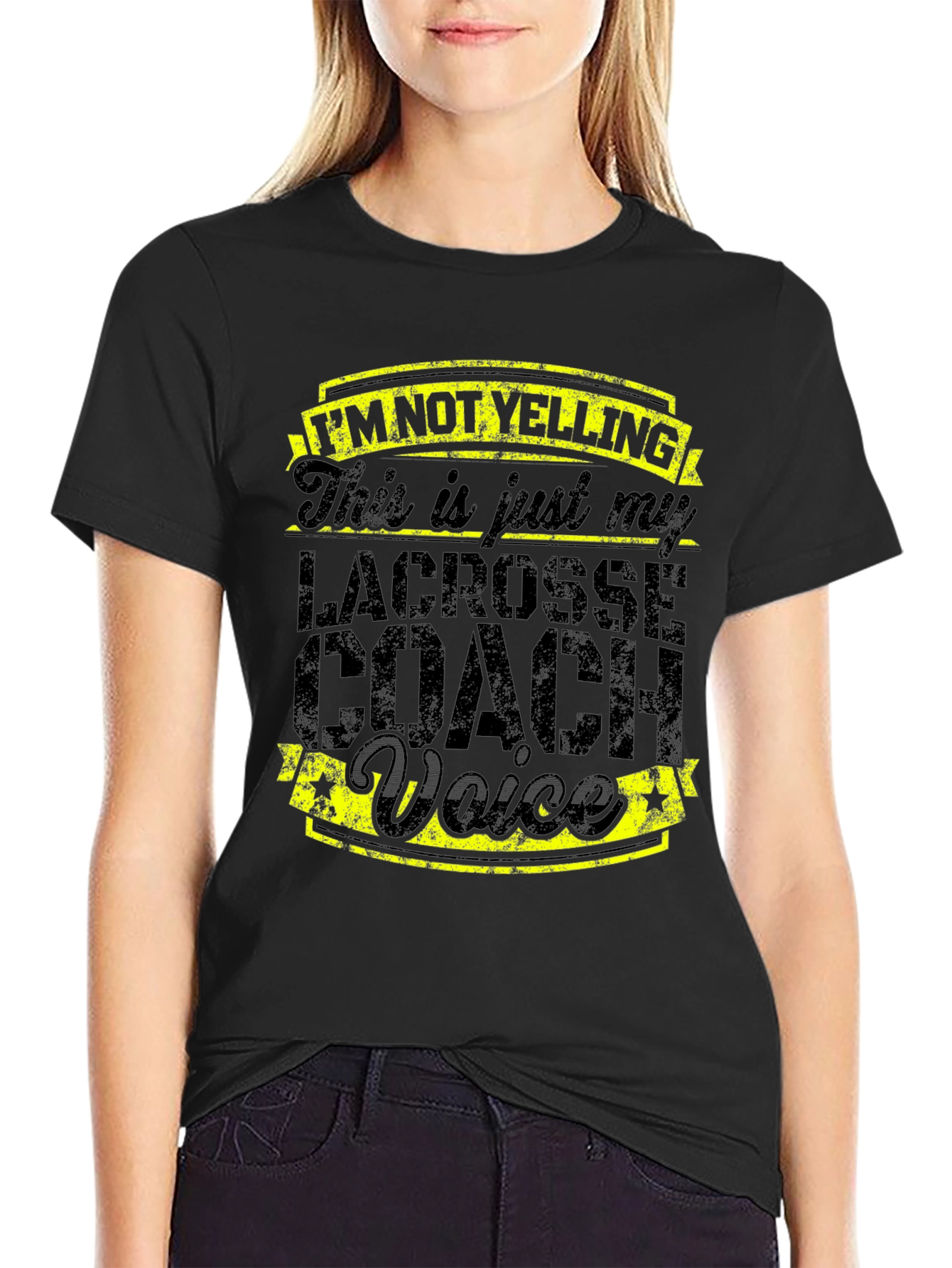 Lacrosse Coach Voice Black T-Shirt