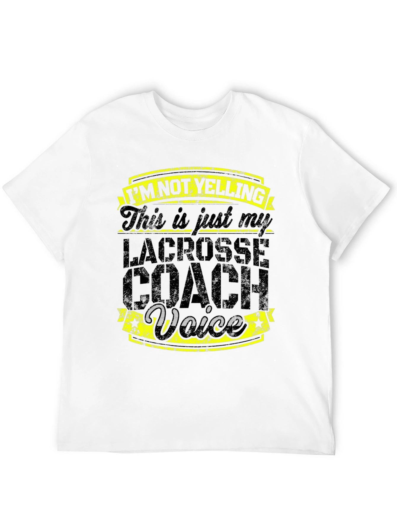 Lacrosse Coach Voice Black T-Shirt