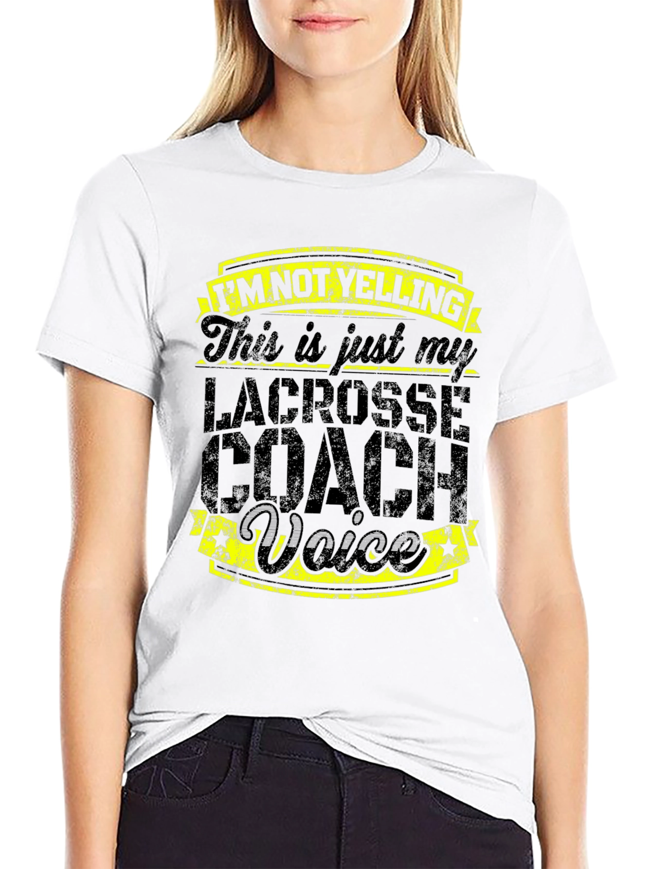 Lacrosse Coach Voice Black T-Shirt