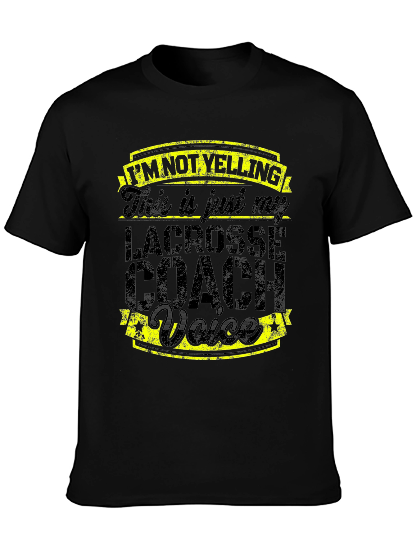 Lacrosse Coach Voice Black T-Shirt