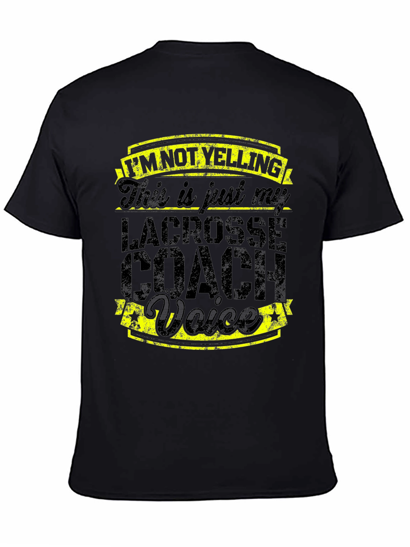 Lacrosse Coach Voice Black T-Shirt