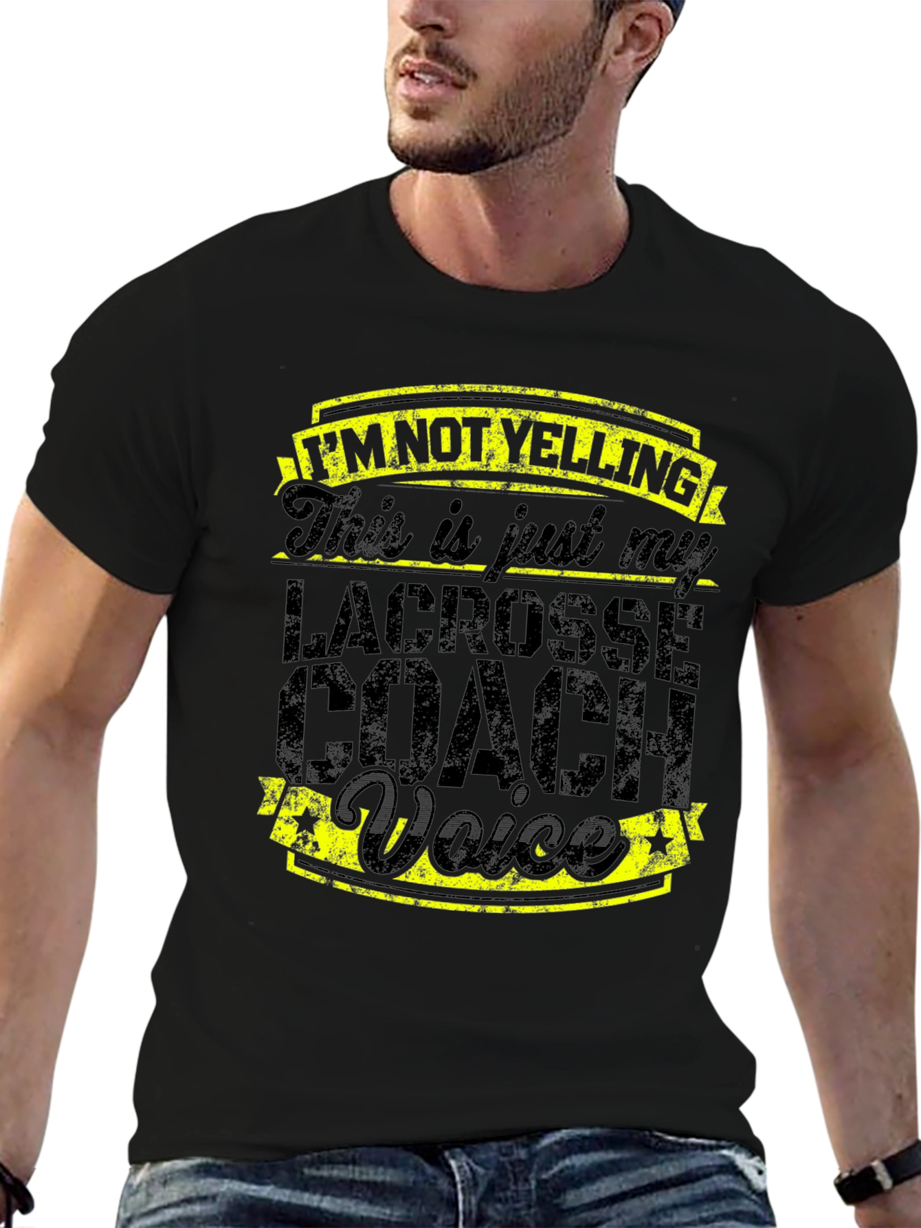Lacrosse Coach Voice Black T-Shirt