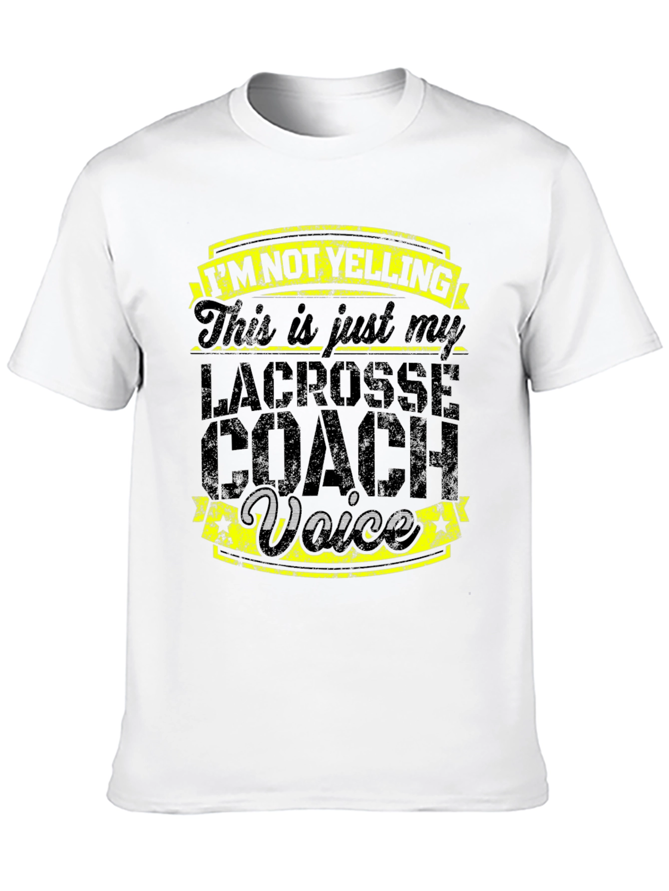 Lacrosse Coach Voice Black T-Shirt