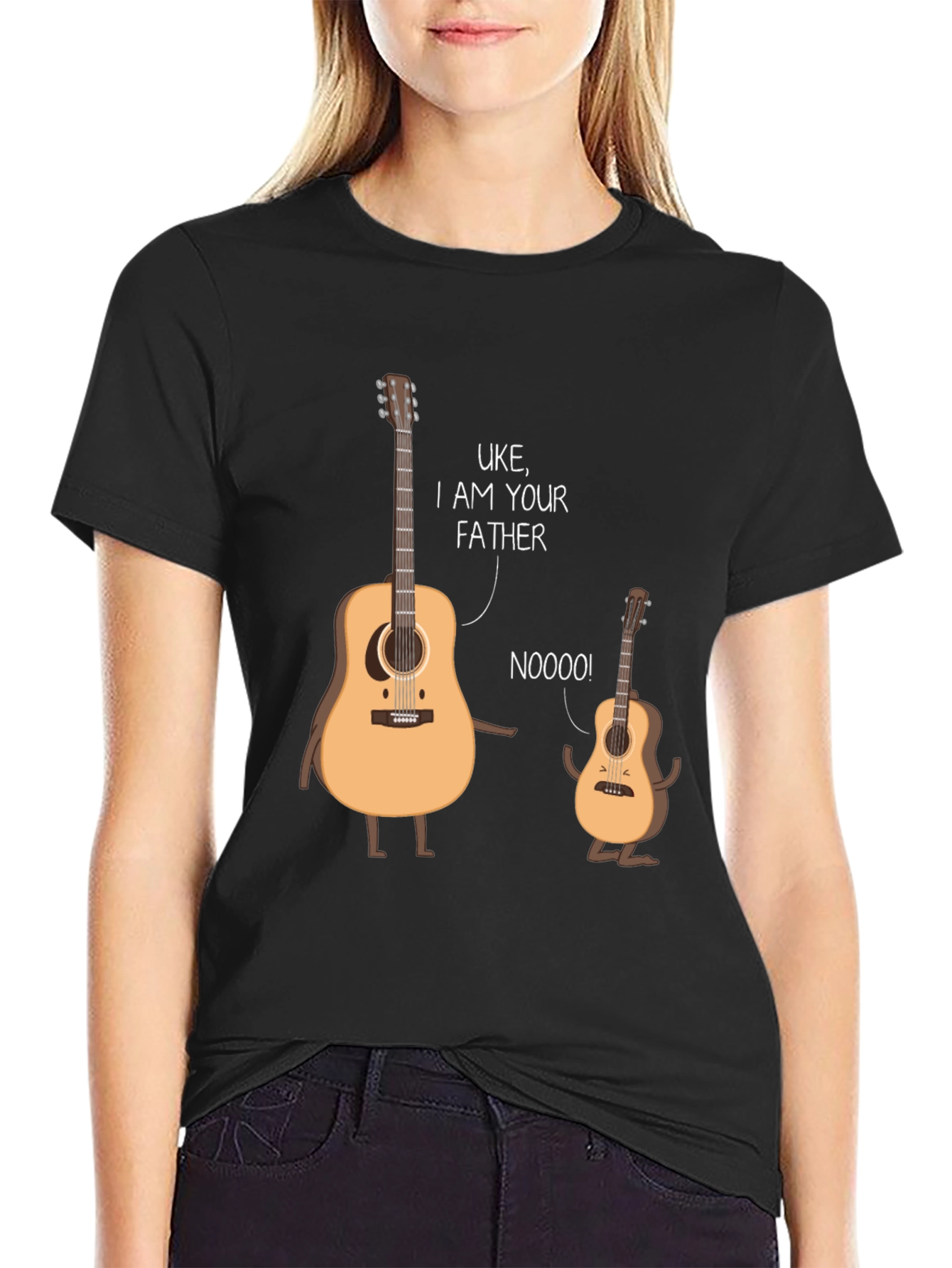 Uke I Am Your Father Black T-Shirt