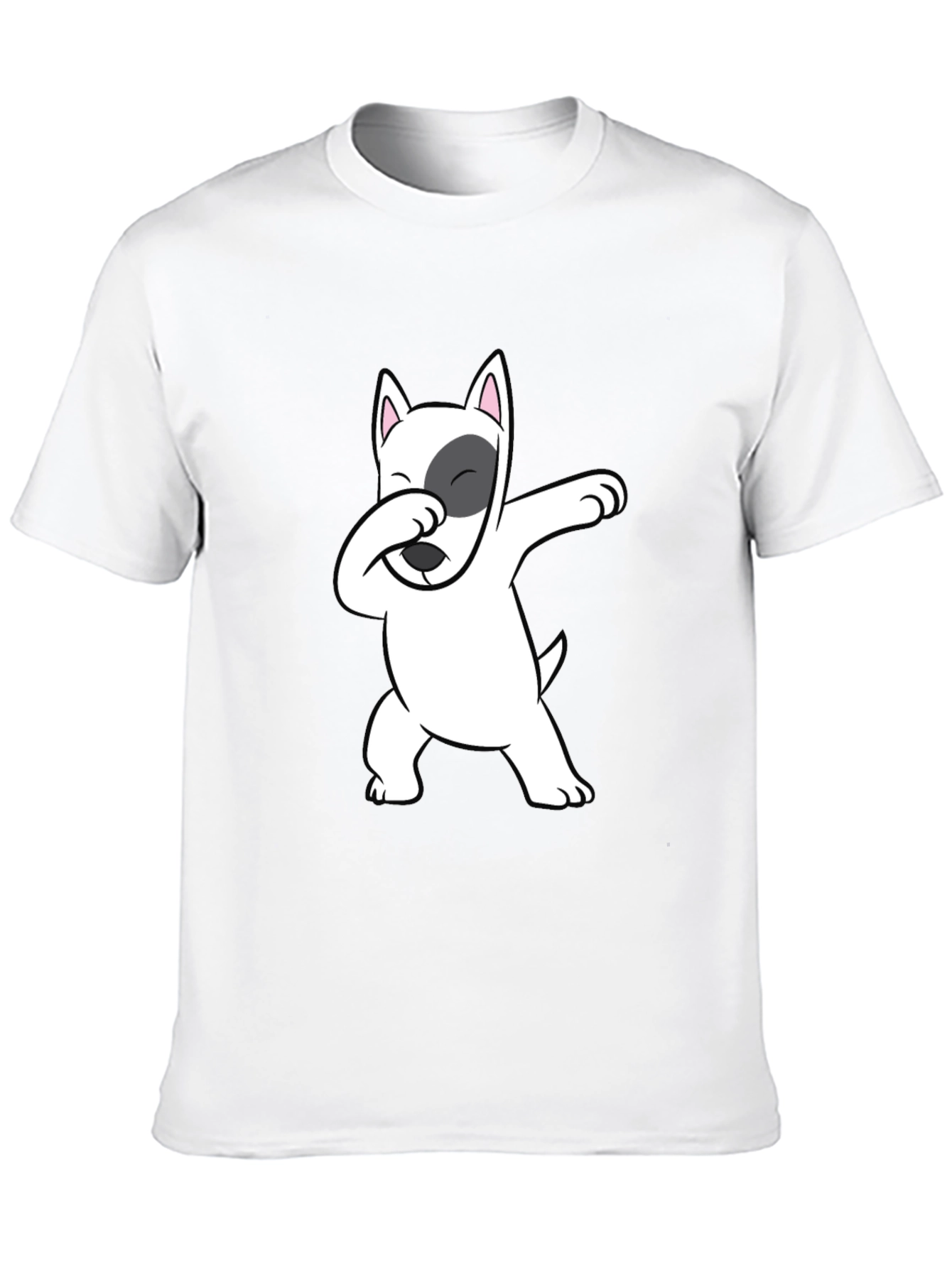 Dabbing Dog Graphic Tee - Cool Bull Terrier T-Shirt
