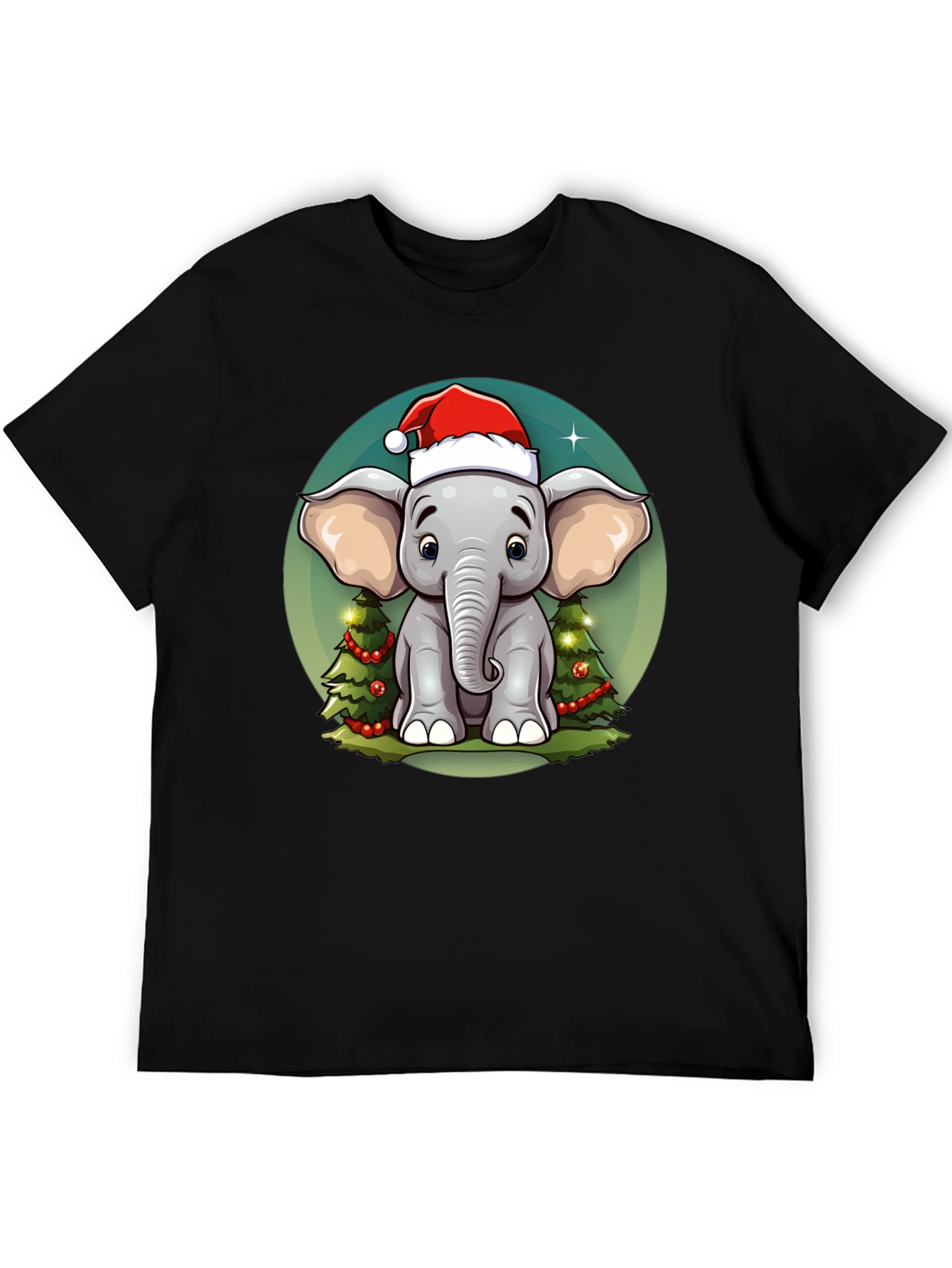 Festive Elephant Christmas T-Shirt