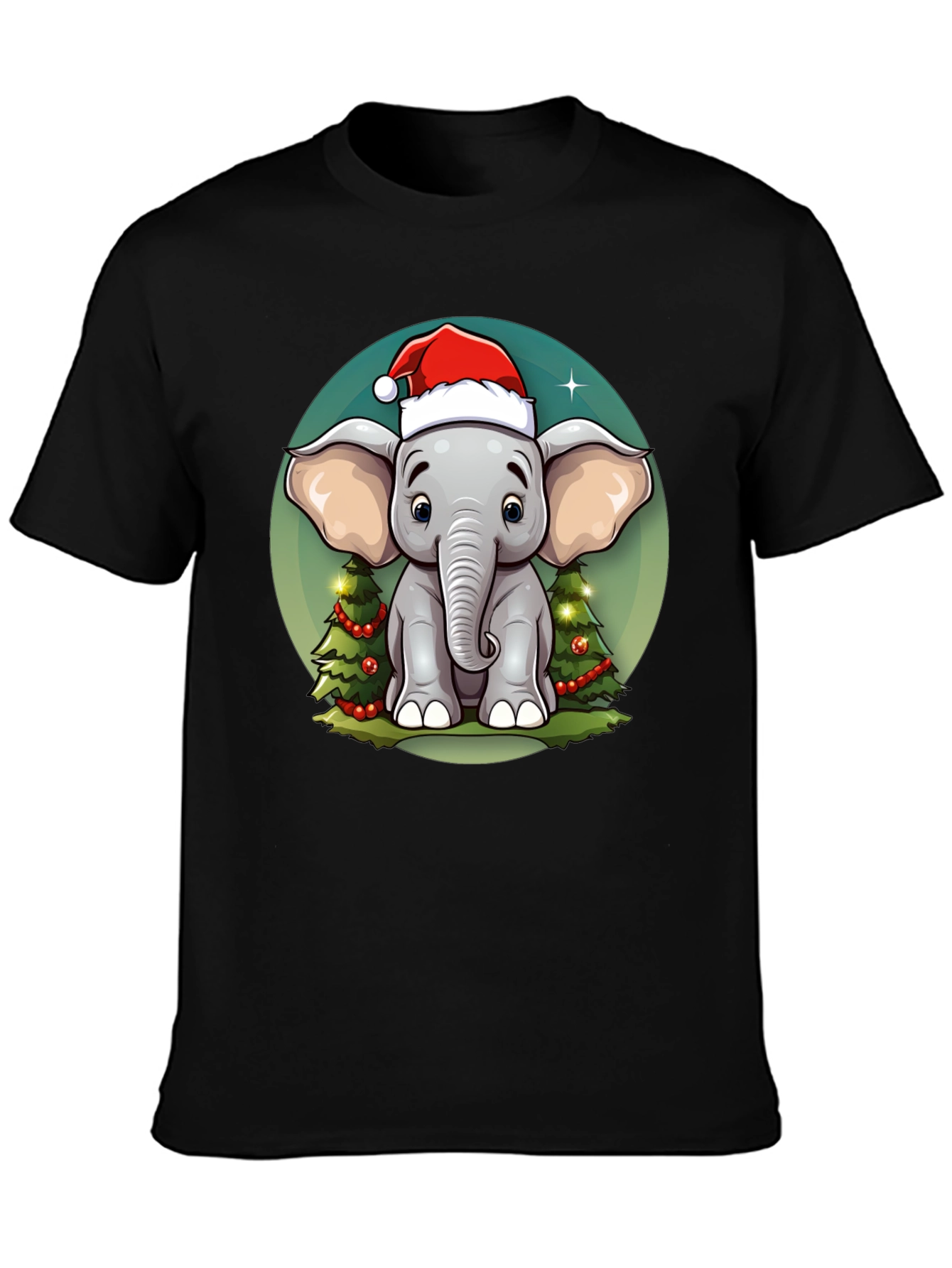Festive Elephant Christmas T-Shirt