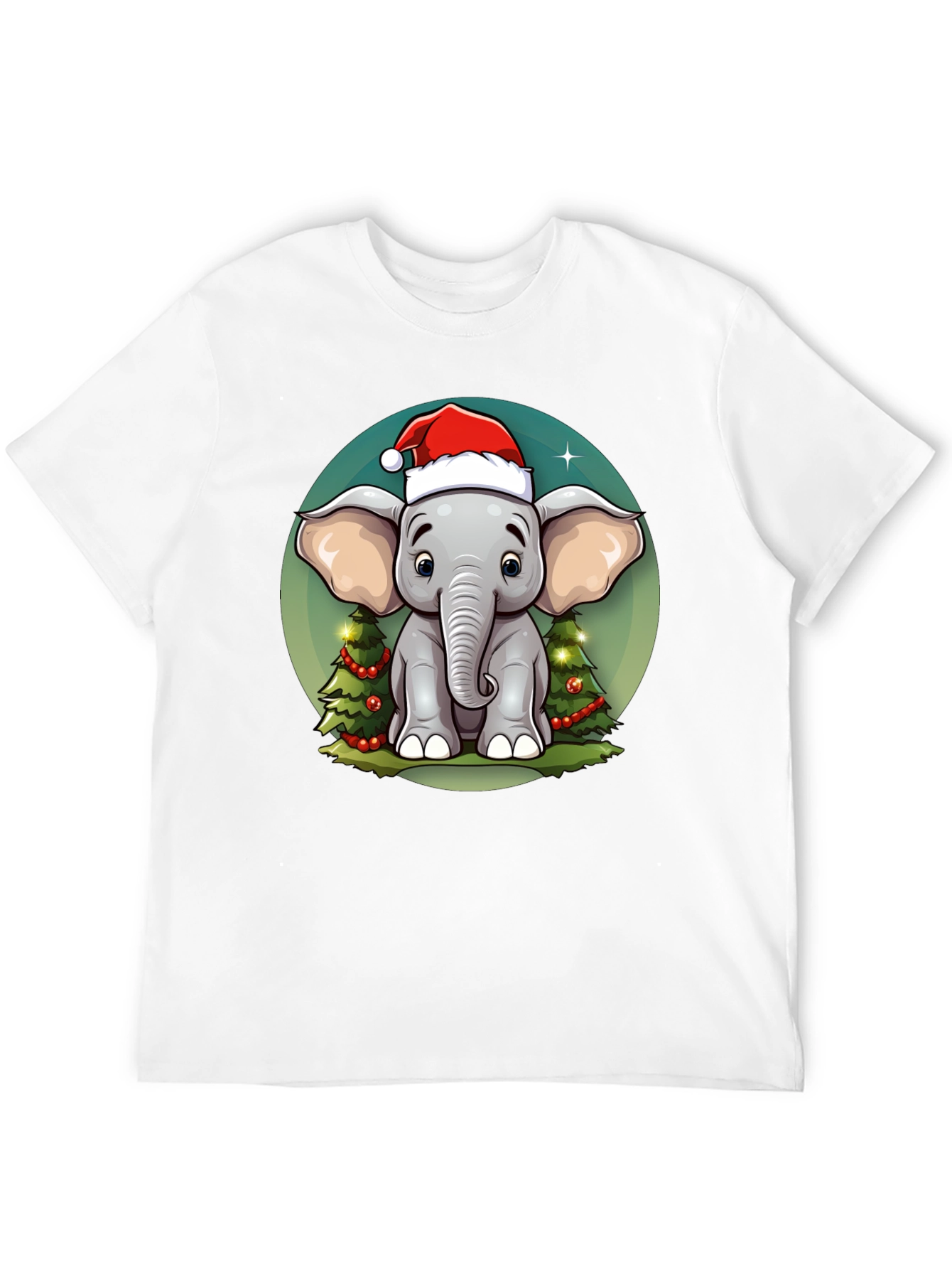Festive Elephant Christmas T-Shirt