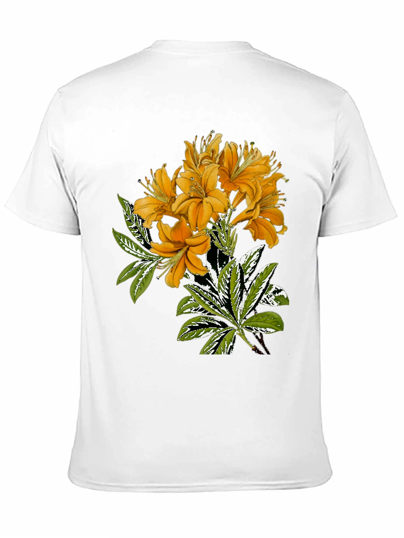 Floral Graphic Black T-Shirt for Men