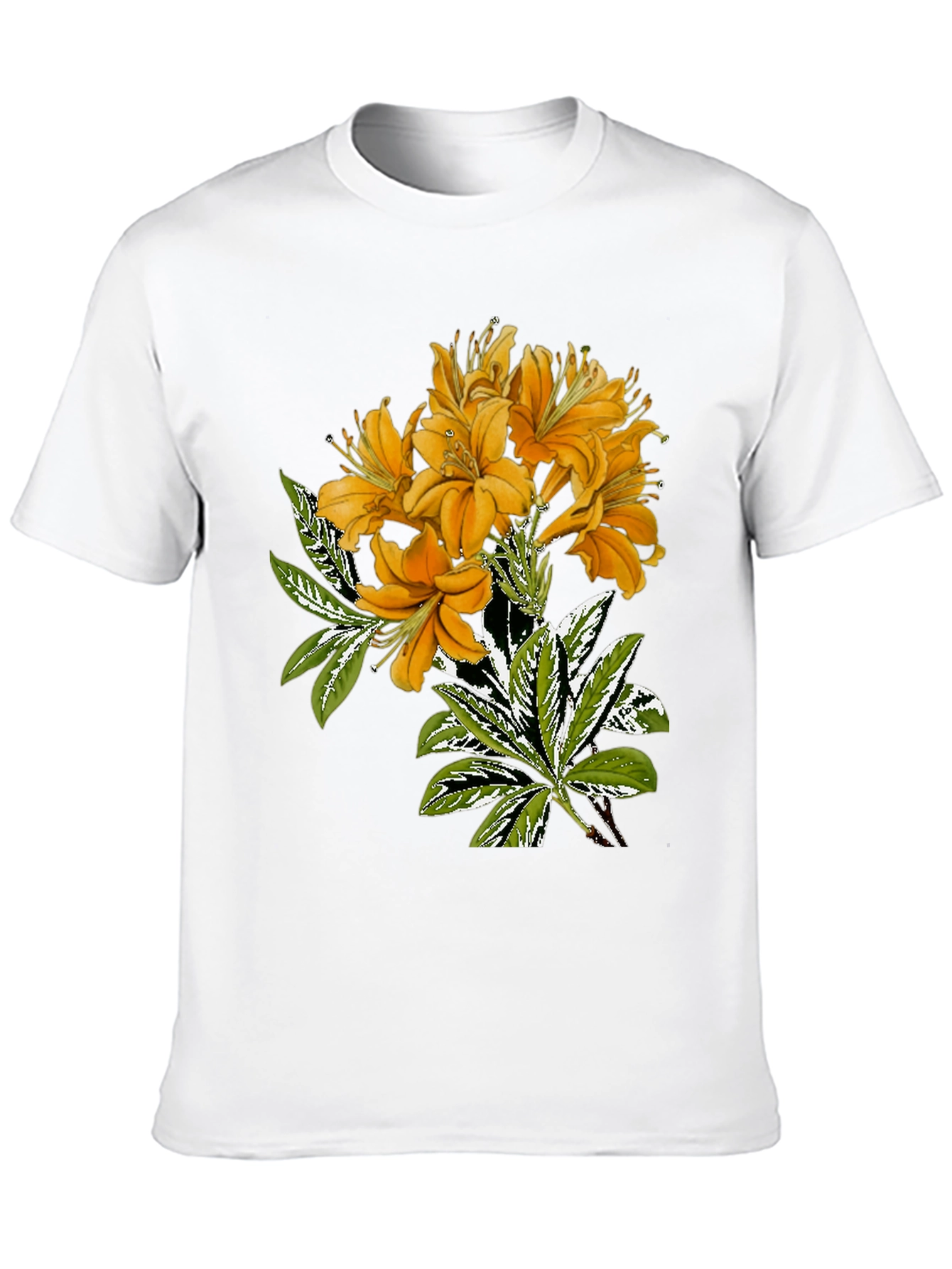 Floral Graphic Black T-Shirt for Men