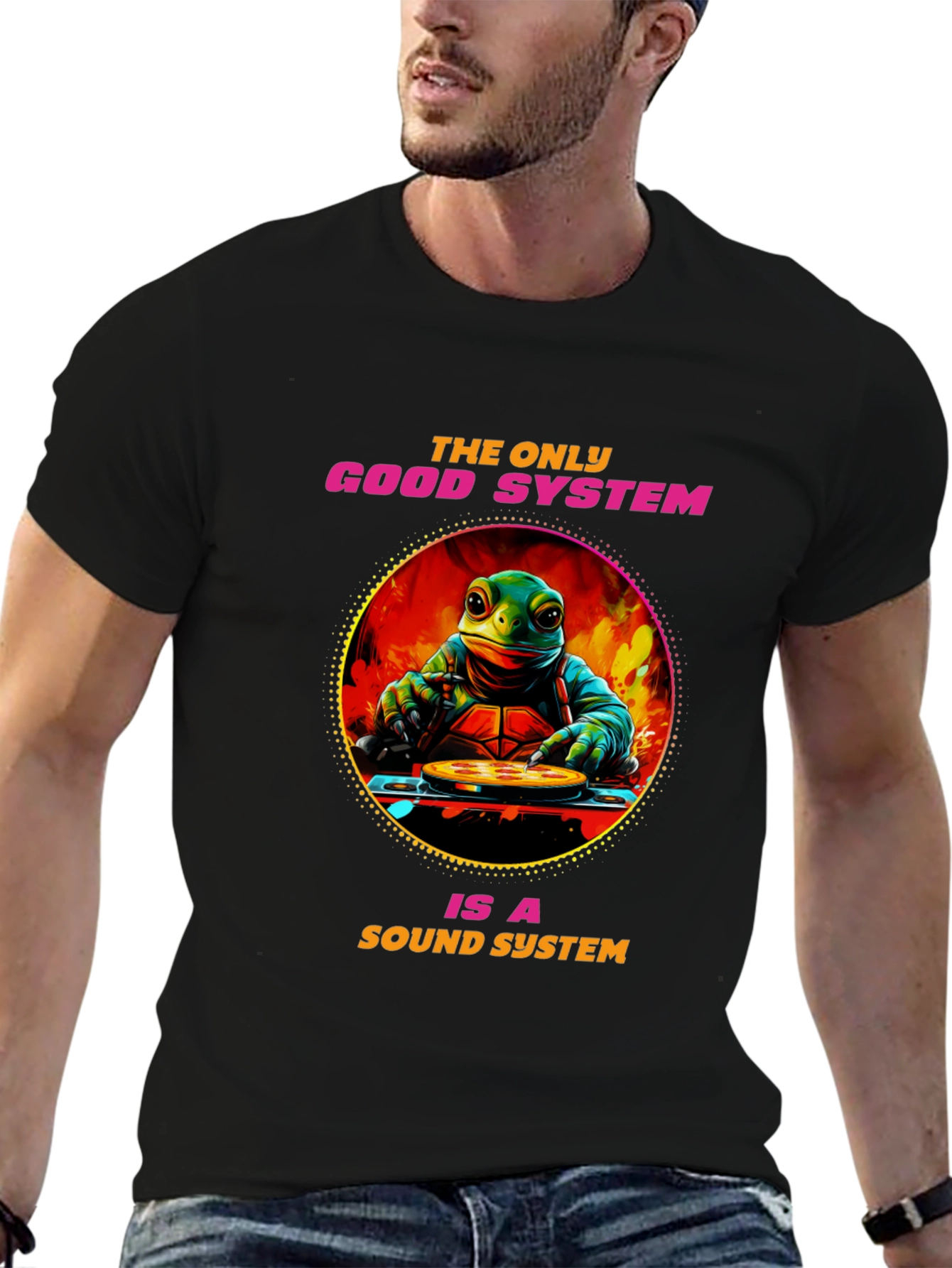 Turtle DJ Sound System Graphic Tee