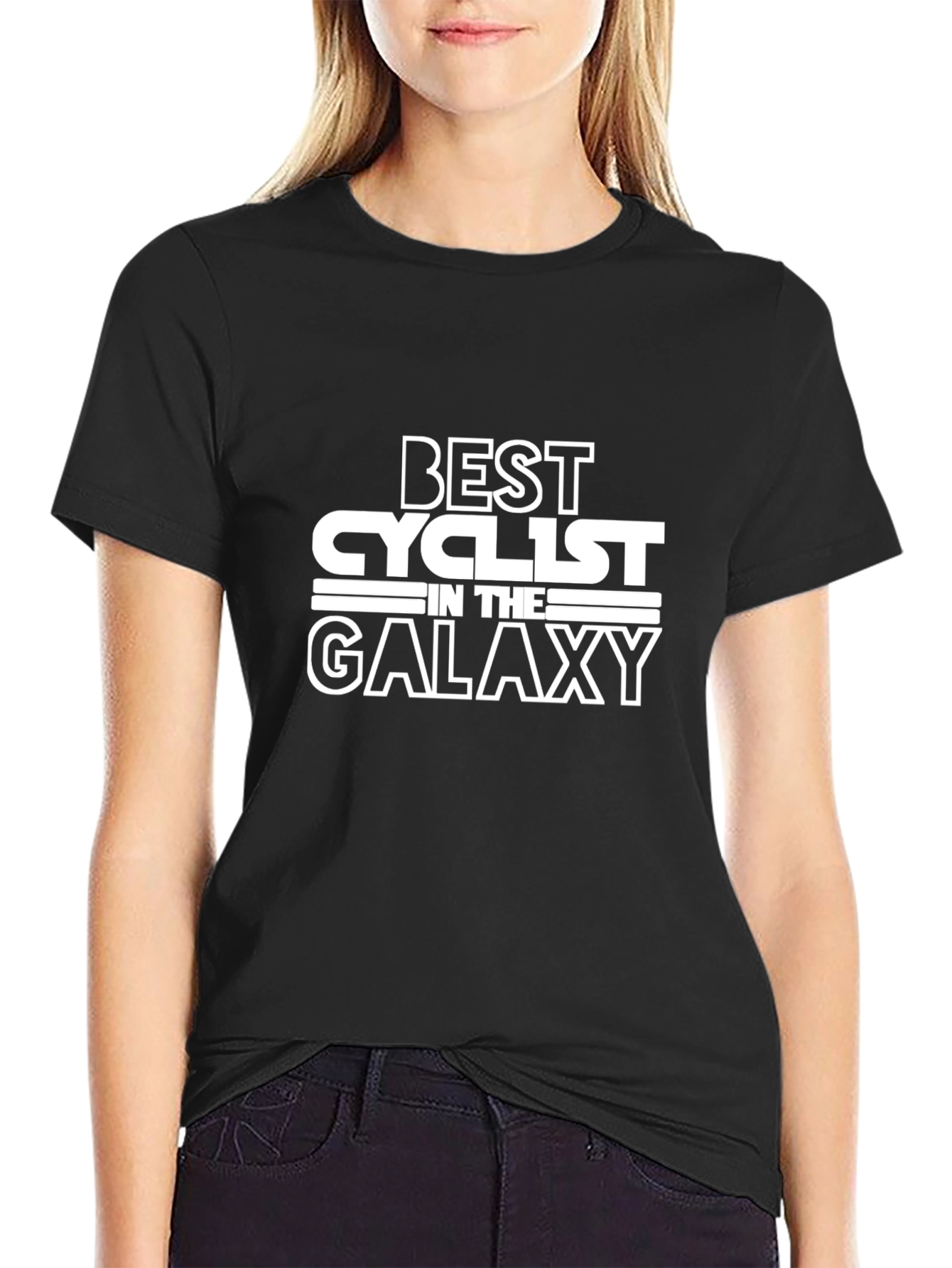 Best Cyclist in the Galaxy Black T-Shirt