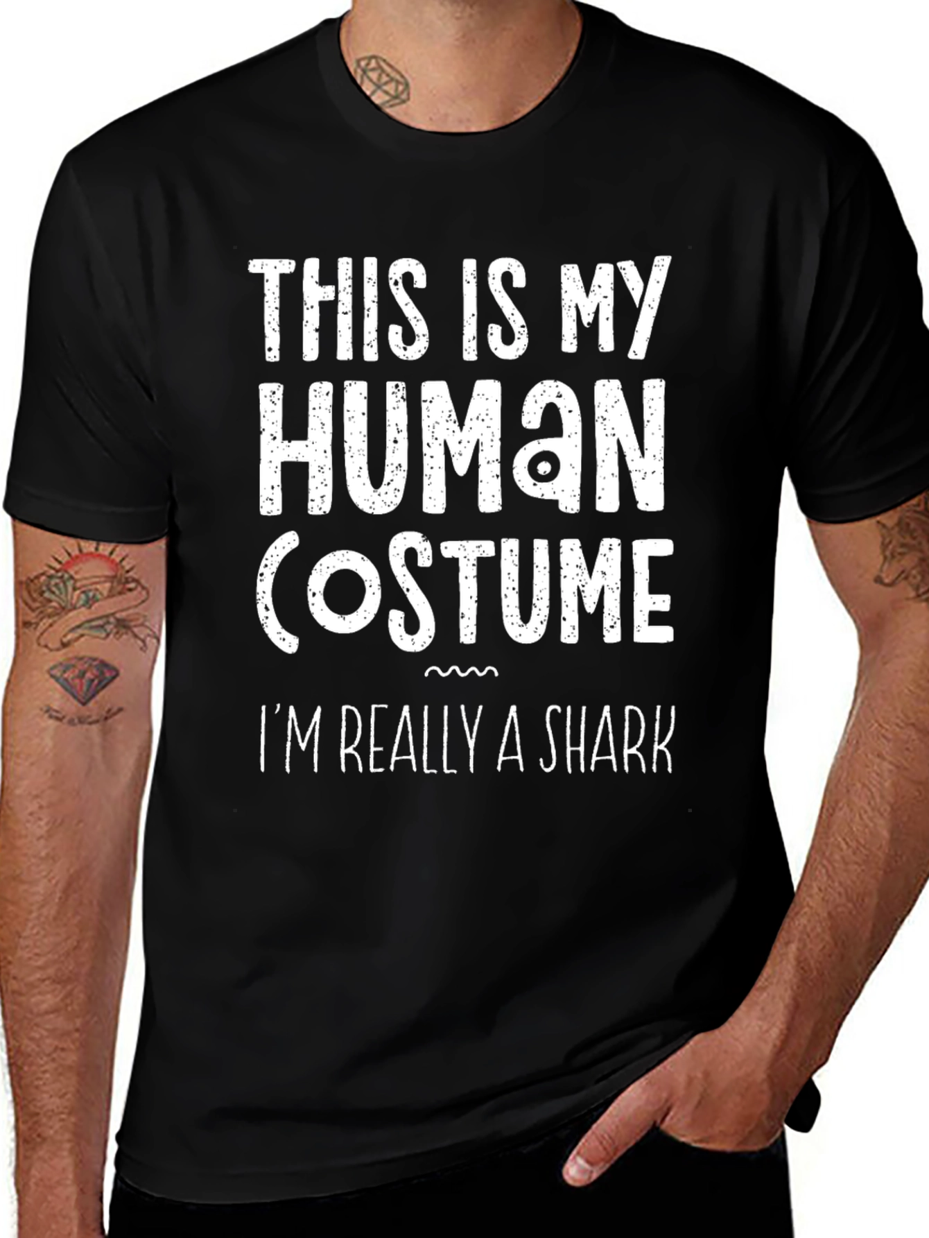 Human Costume Shark Funny Novelty T-Shirt