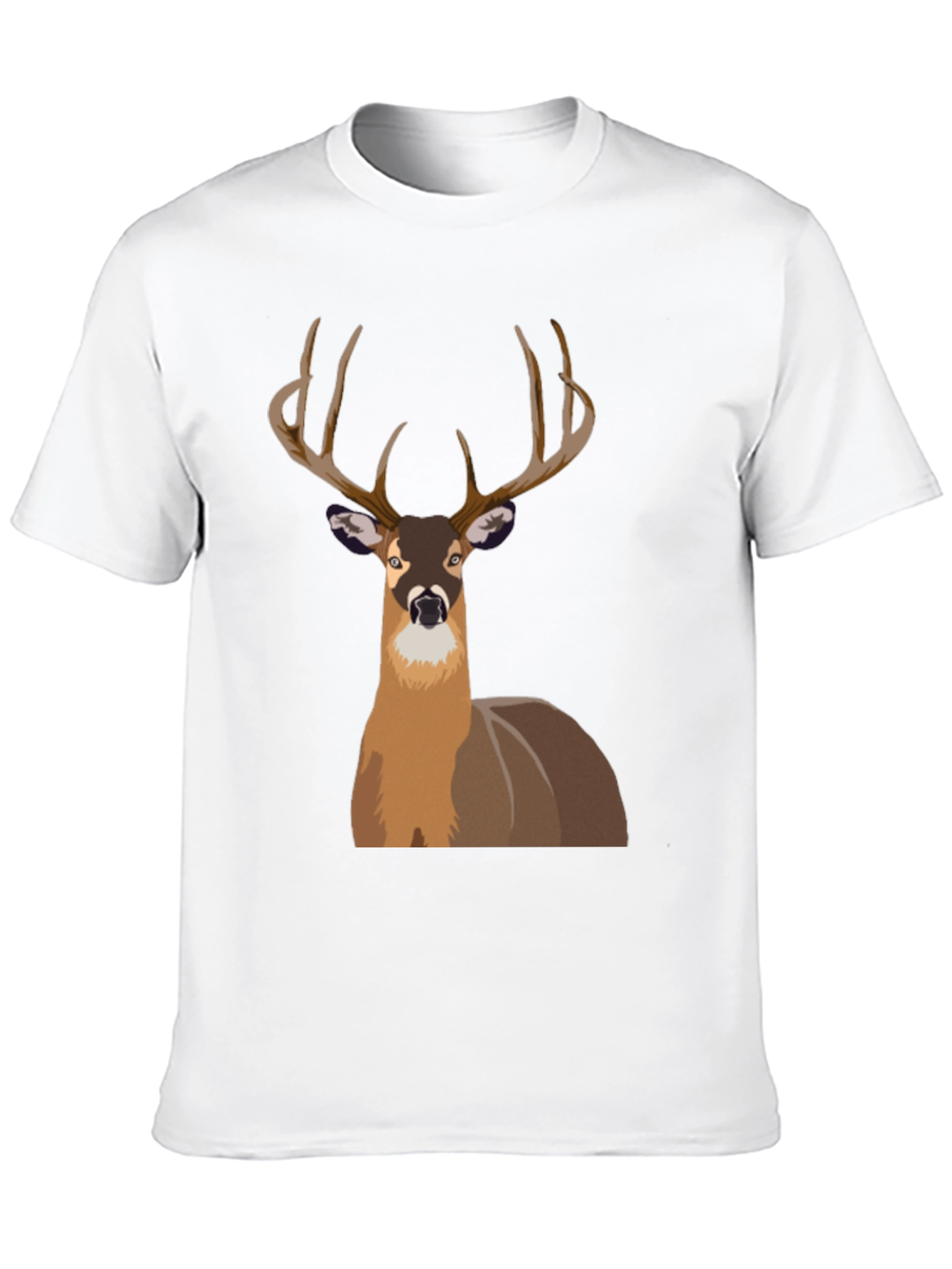 Deer Graphic Print Black T-Shirt