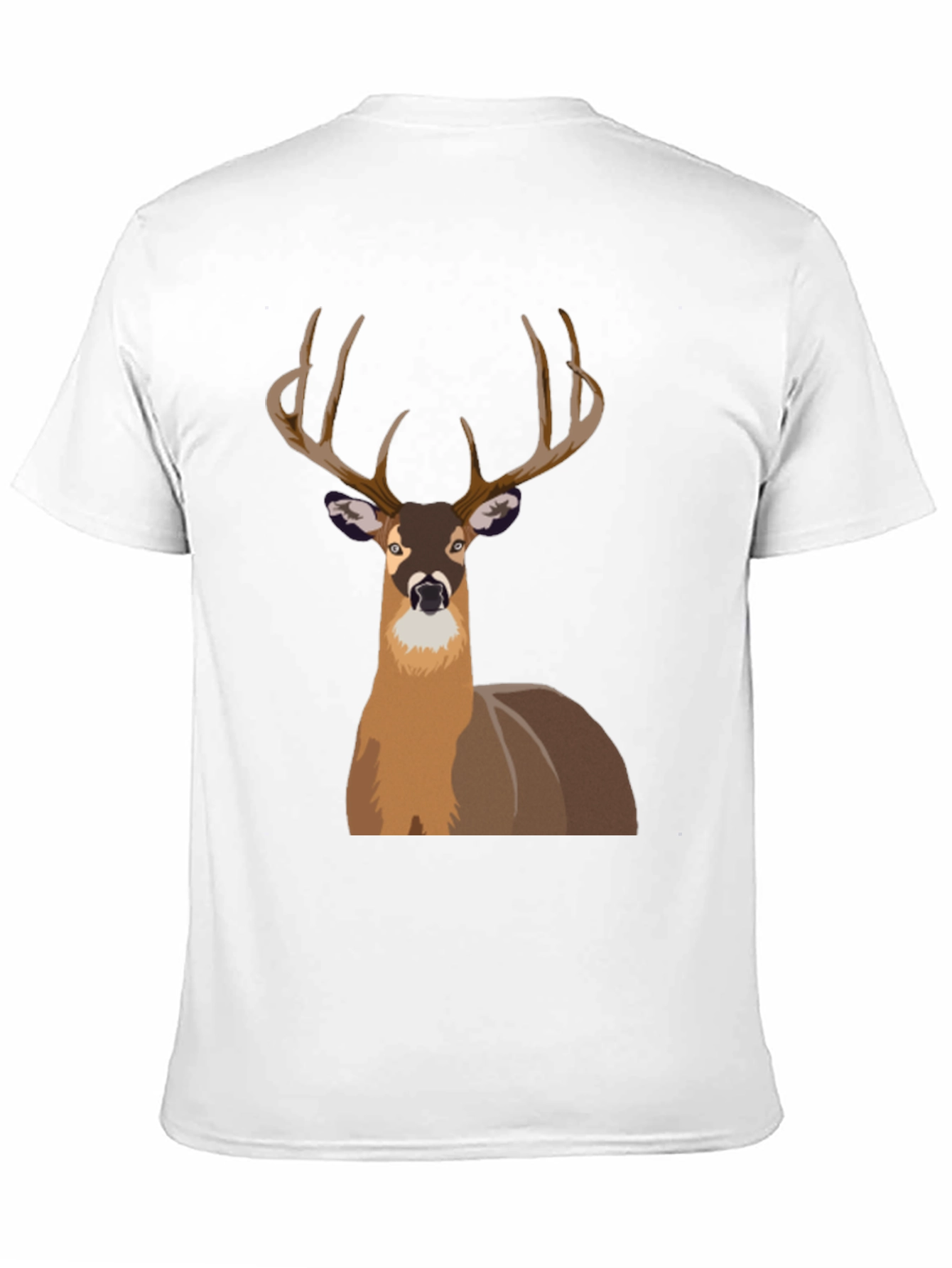 Deer Graphic Print Black T-Shirt