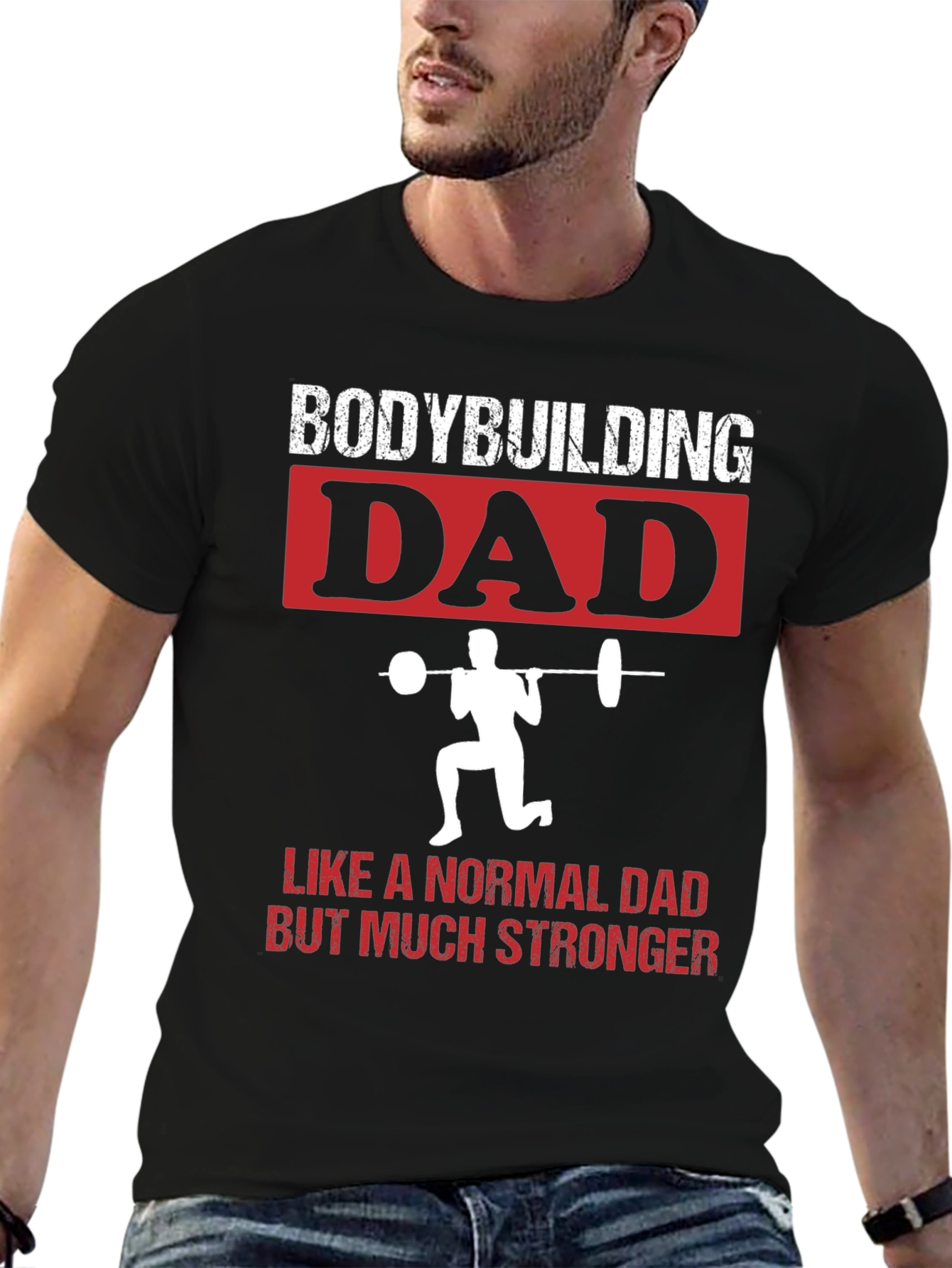 Bodybuilding Dad T-Shirt - Strong Dad Gift