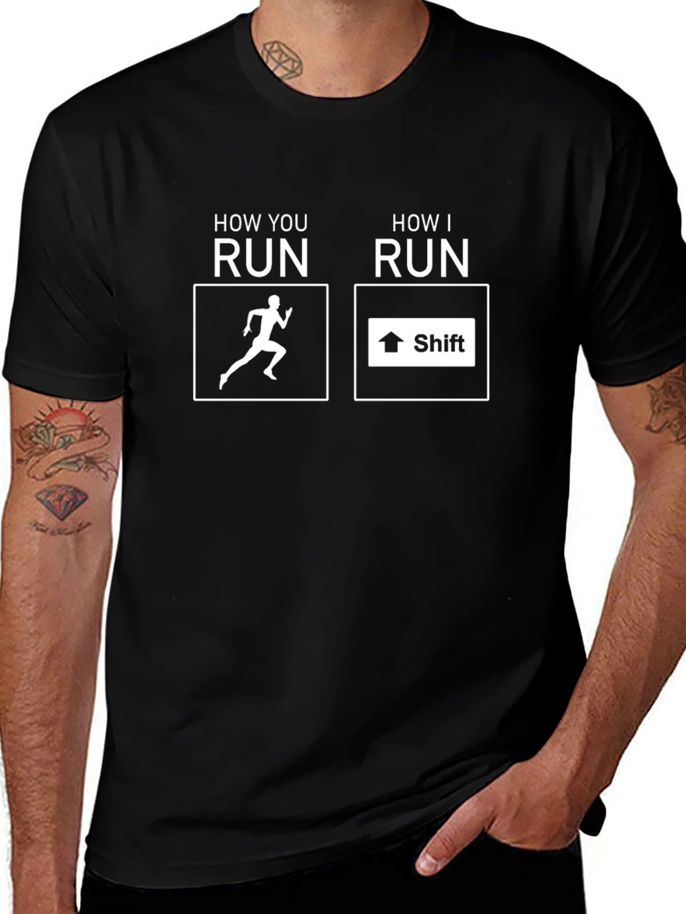 Humorous How I Run Graphic T-Shirt