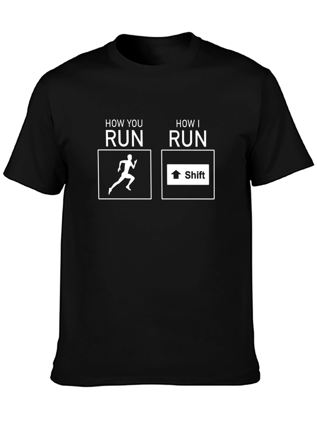 Humorous How I Run Graphic T-Shirt