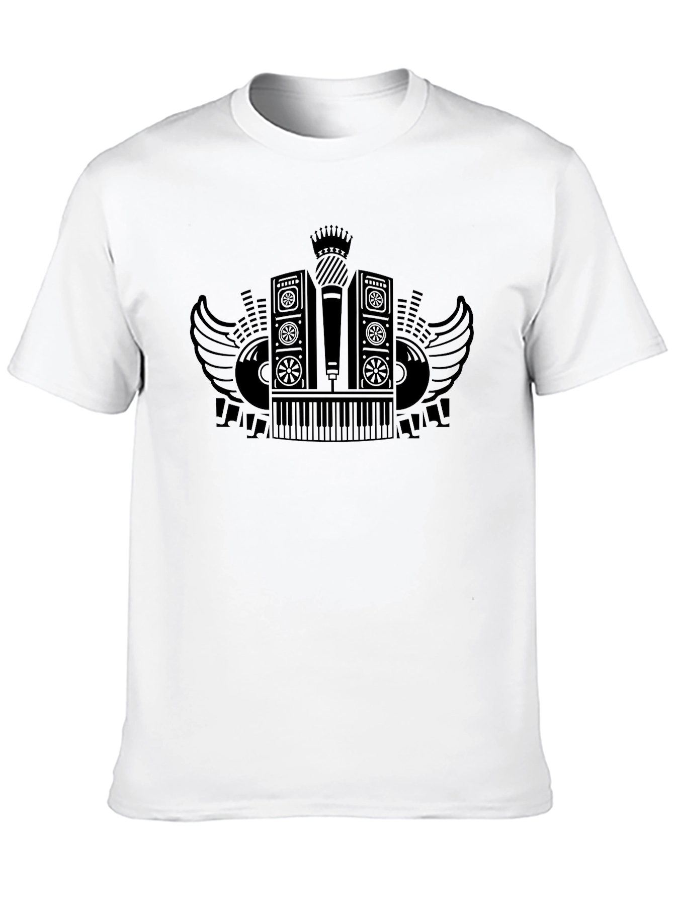 Musician Graphic Tee - Crown Keyboard and Speakers
