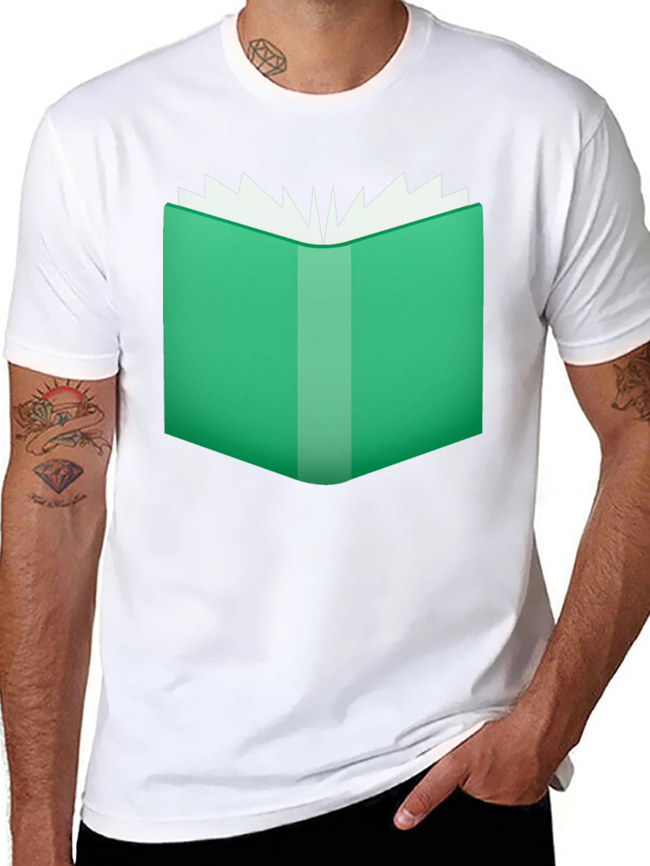 Book Lovers Tee - Open Book Graphic T-Shirt