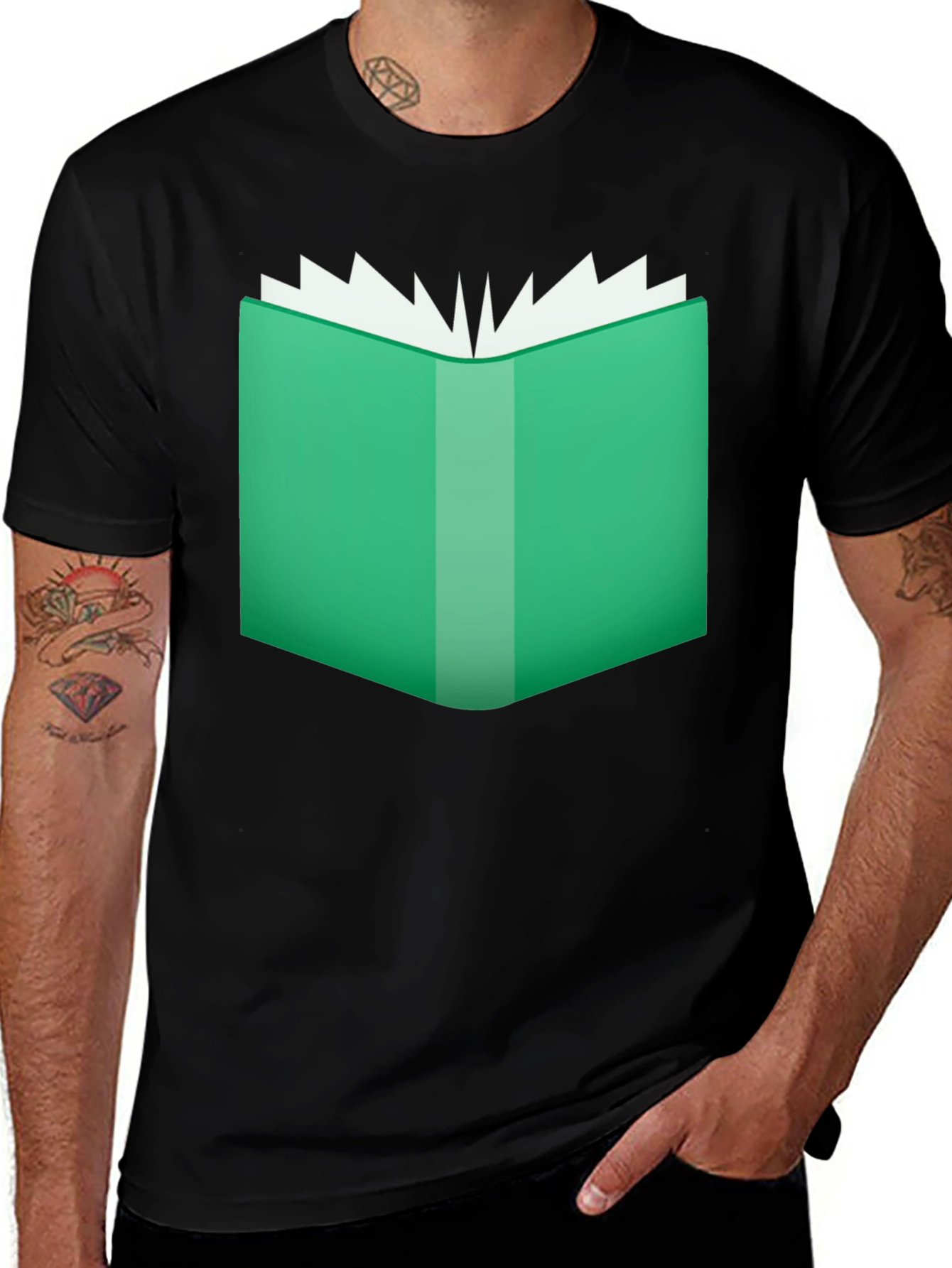 Book Lovers Tee - Open Book Graphic T-Shirt