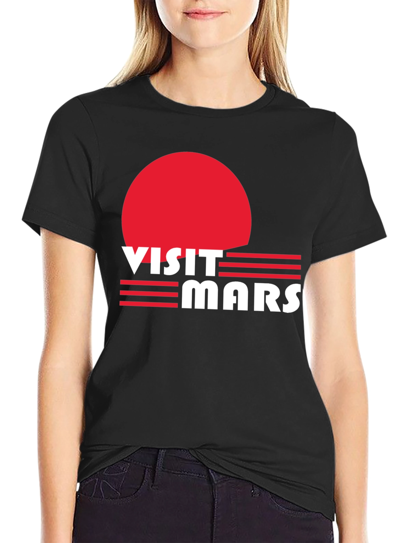 Visit Mars Graphic T-Shirt - Retro Space Tee