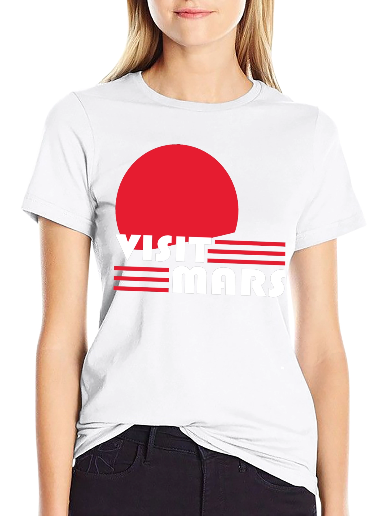 Visit Mars Graphic T-Shirt - Retro Space Tee