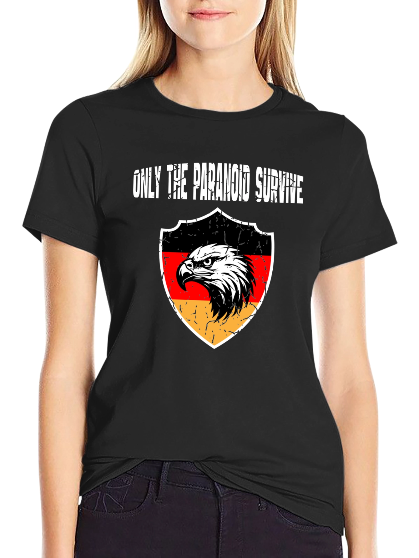 Paranoid Survive Eagle Crest Graphic T-Shirt