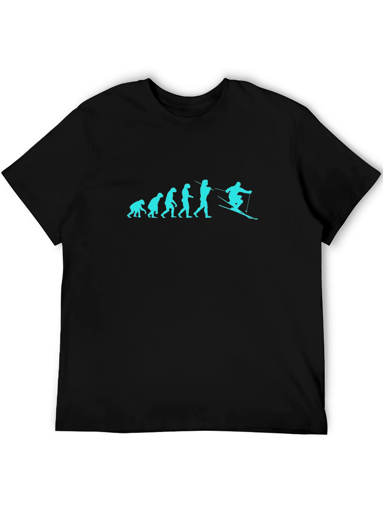 Evolution of Skiing T-Shirt - Black