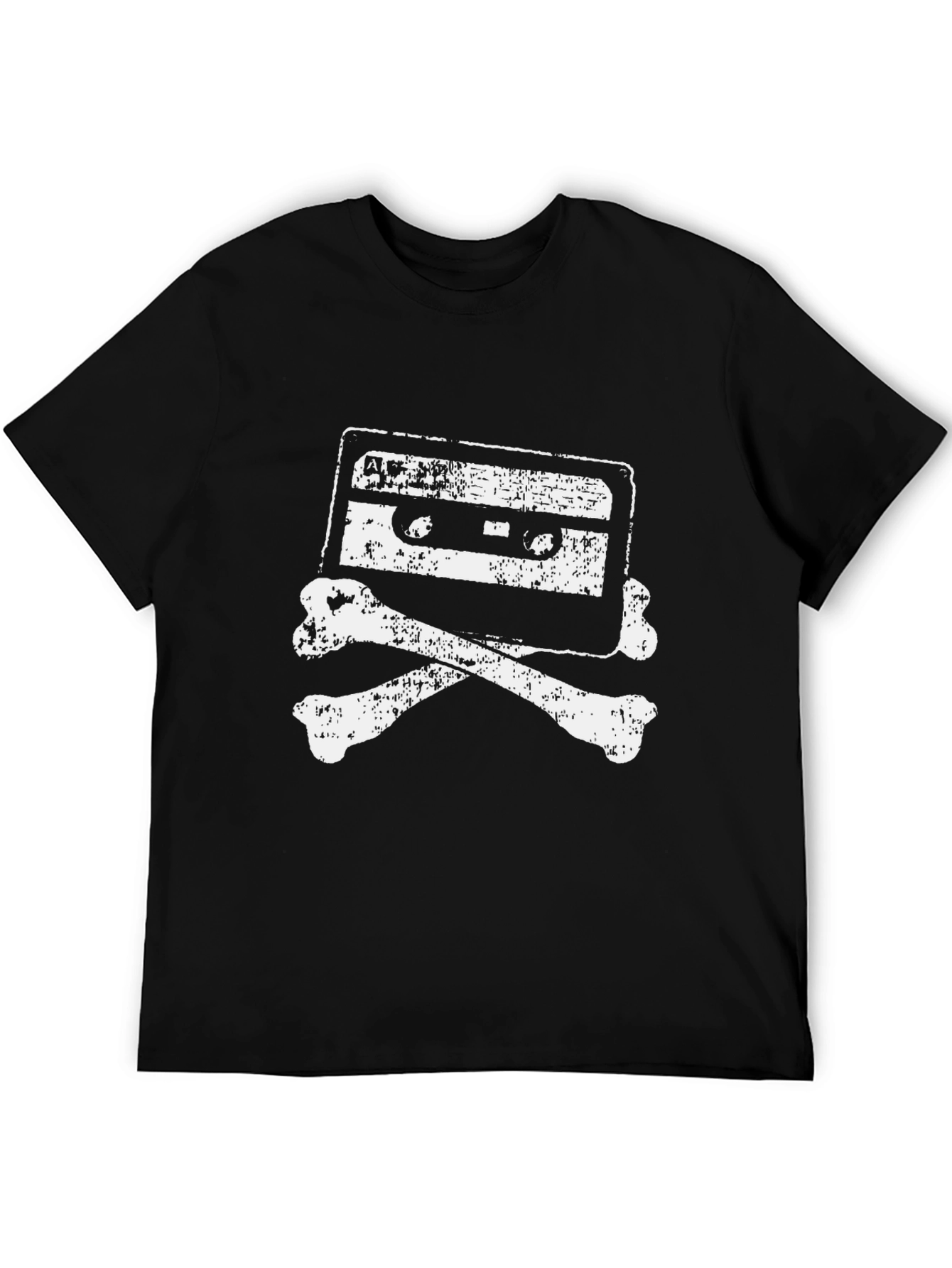 Retro Cassette & Bones Graphic T-Shirt