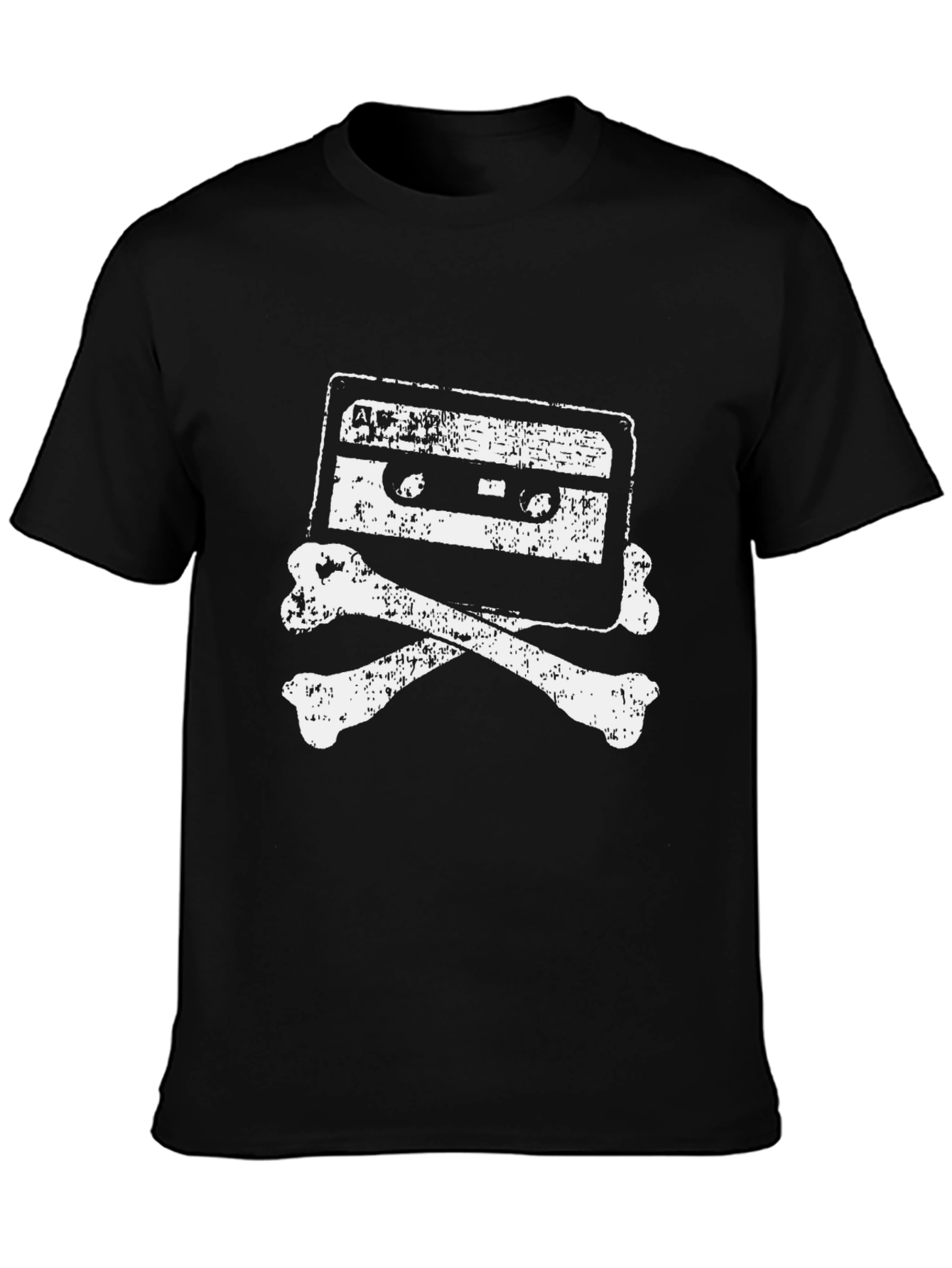 Retro Cassette & Bones Graphic T-Shirt