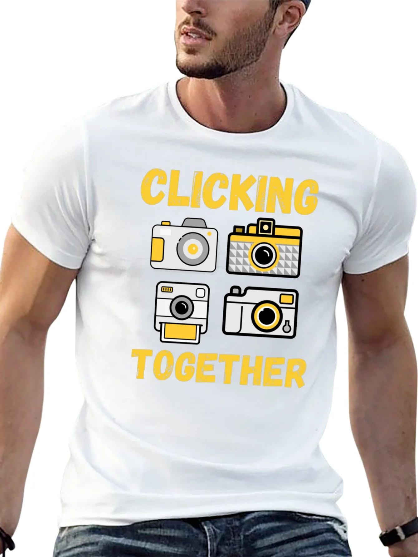 Clicking Together Camera Graphic T-Shirt